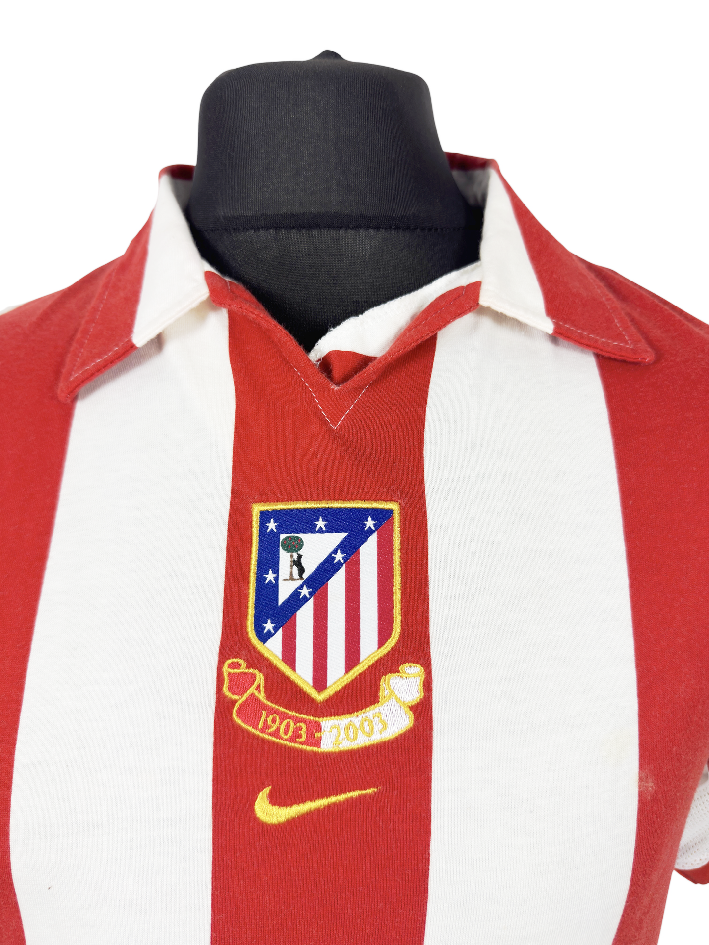 2003-04 Atletico Madrid Centenary Home - XL Boys (S Man Fit)