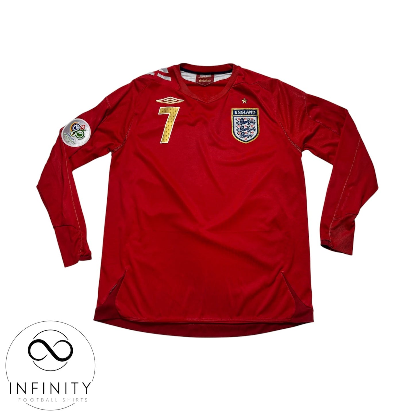 England Away Shirt LS 2006/08 (M) Beckham 7