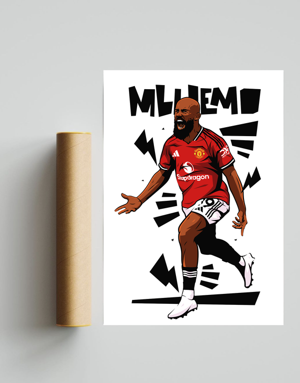 Bryan Mbeumo MUFC A3 Print