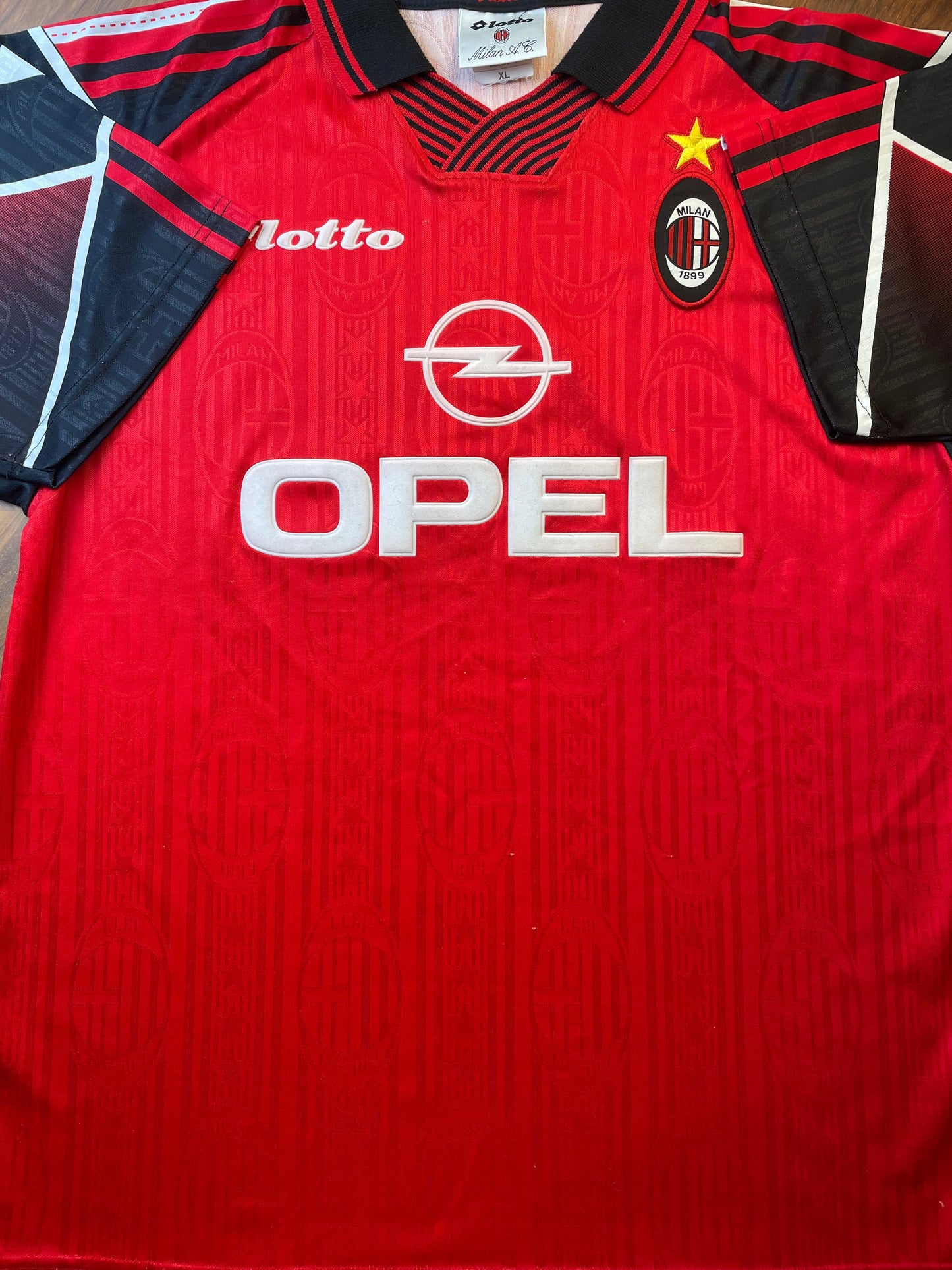 Match Shirt • Club • AC Milan • 1997 • Lotto • Special Kit • #13 • Ibrahim Ba • Match Worn vs Atletico Minero