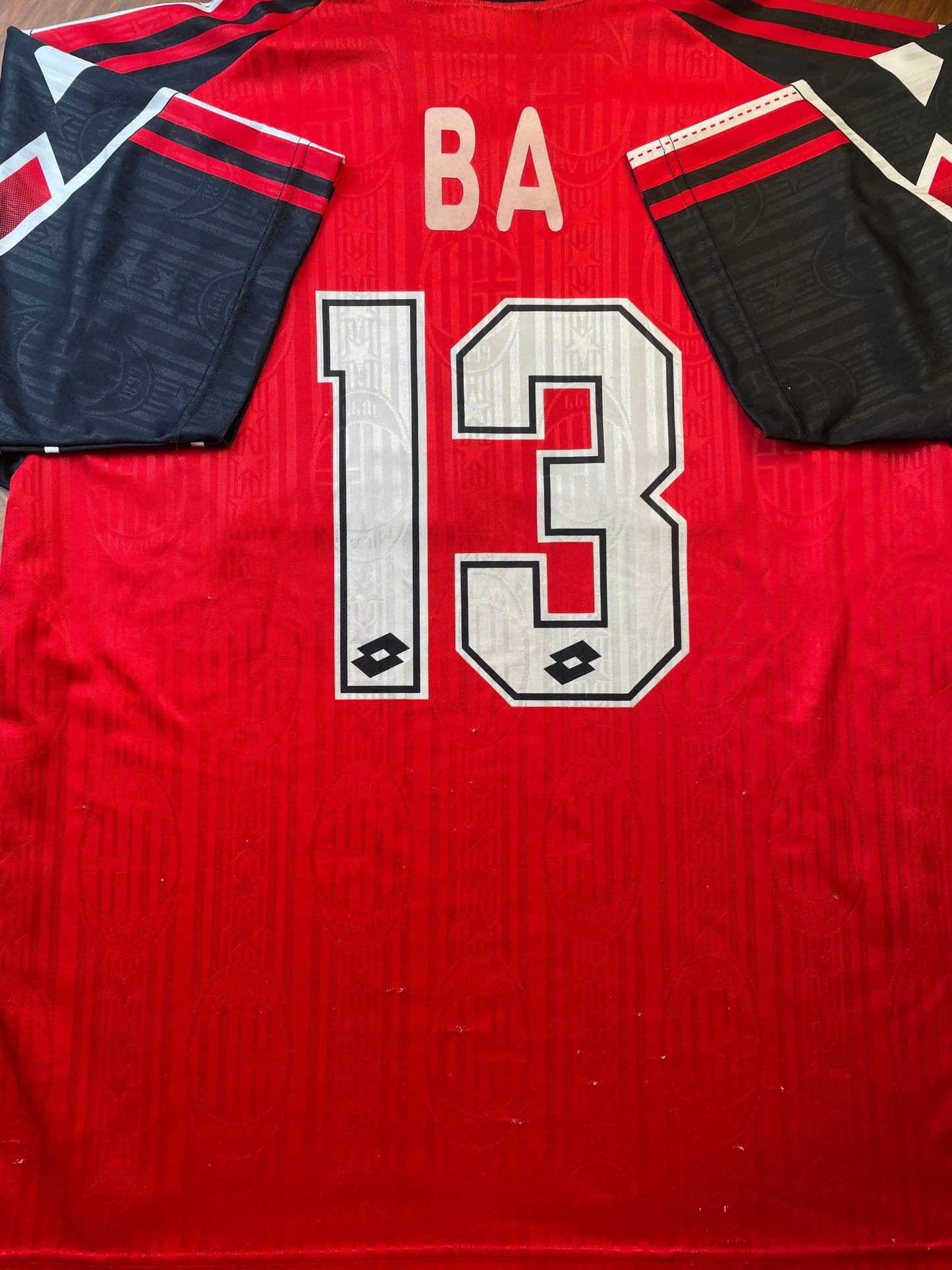 Match Shirt • Club • AC Milan • 1997 • Lotto • Special Kit • #13 • Ibrahim Ba • Match Worn vs Atletico Minero