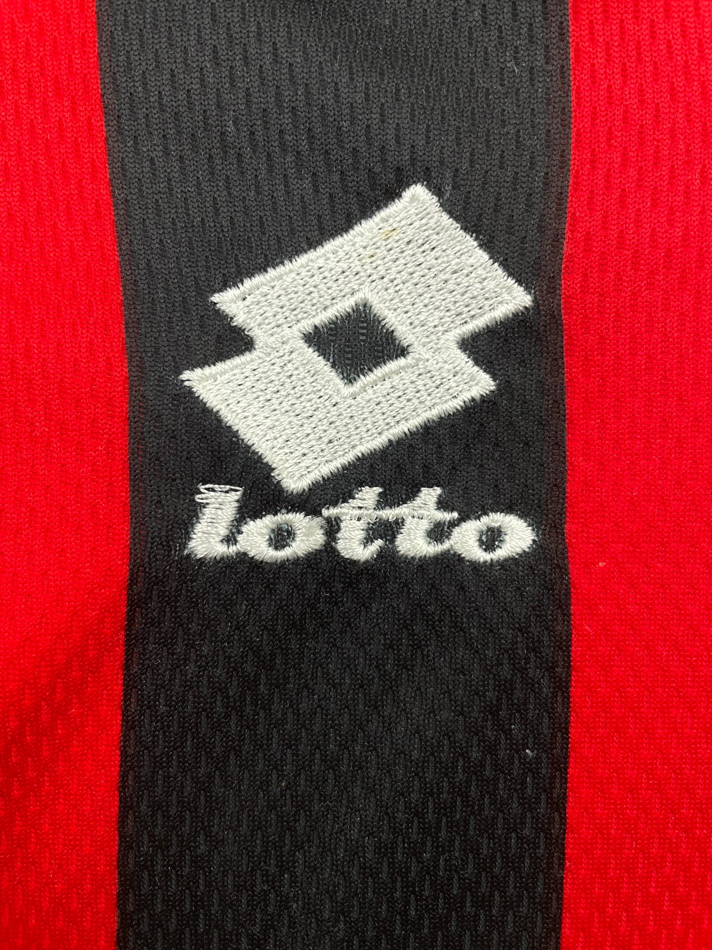 Match Shirt • Club • AC Milan • 1996 • Lotto • Home • #4 • Demetrio Albertini • Match Worn • Unwashed