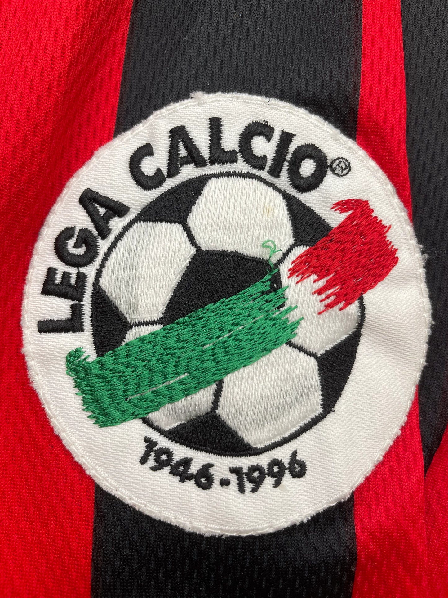Match Shirt • Club • AC Milan • 1996 • Lotto • Home • #4 • Demetrio Albertini • Match Worn • Unwashed