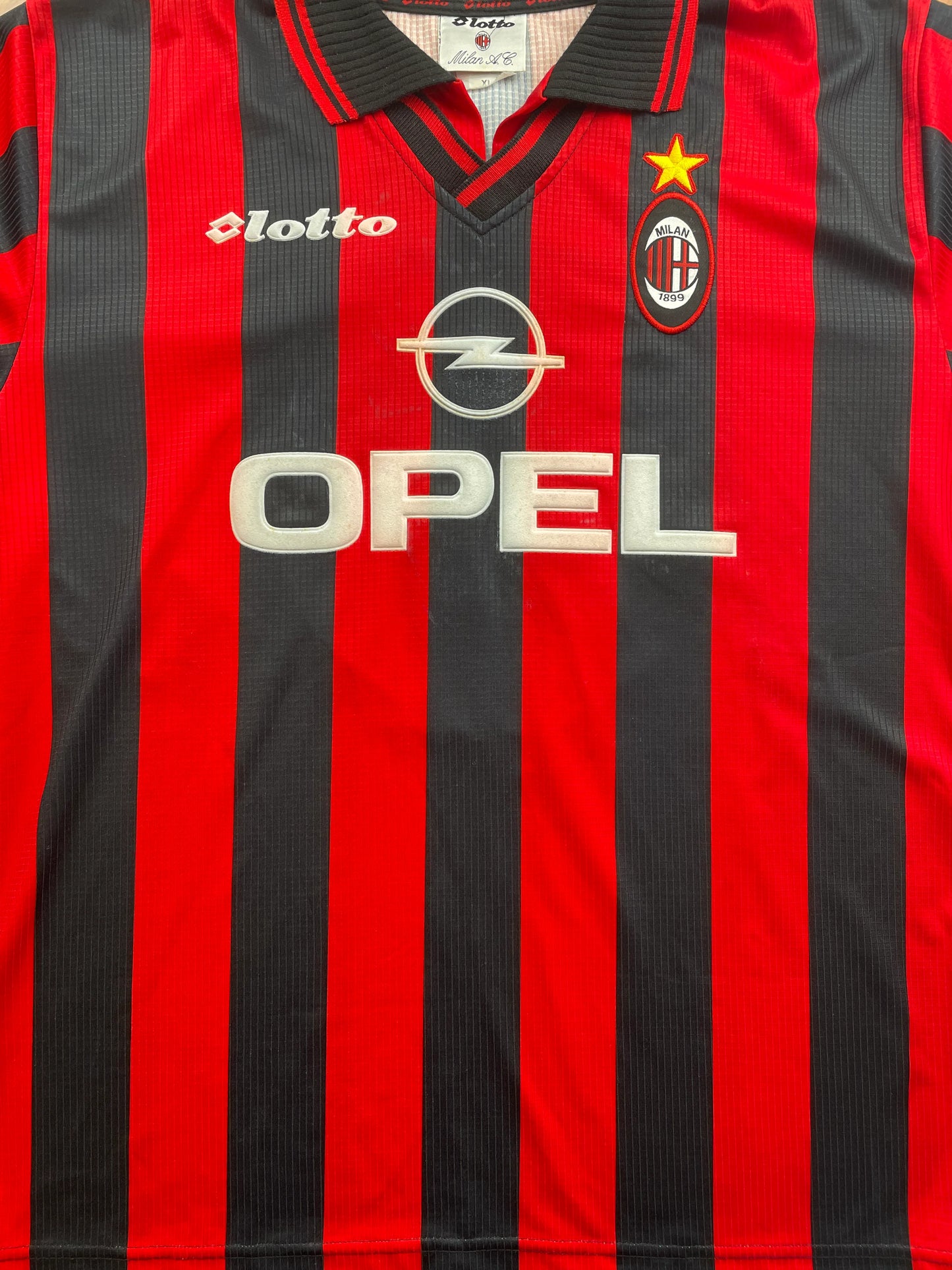 Match Shirt • Club • AC Milan • 1997 • Lotto • Home • #9 • Patrick Kluivert • Match Worn