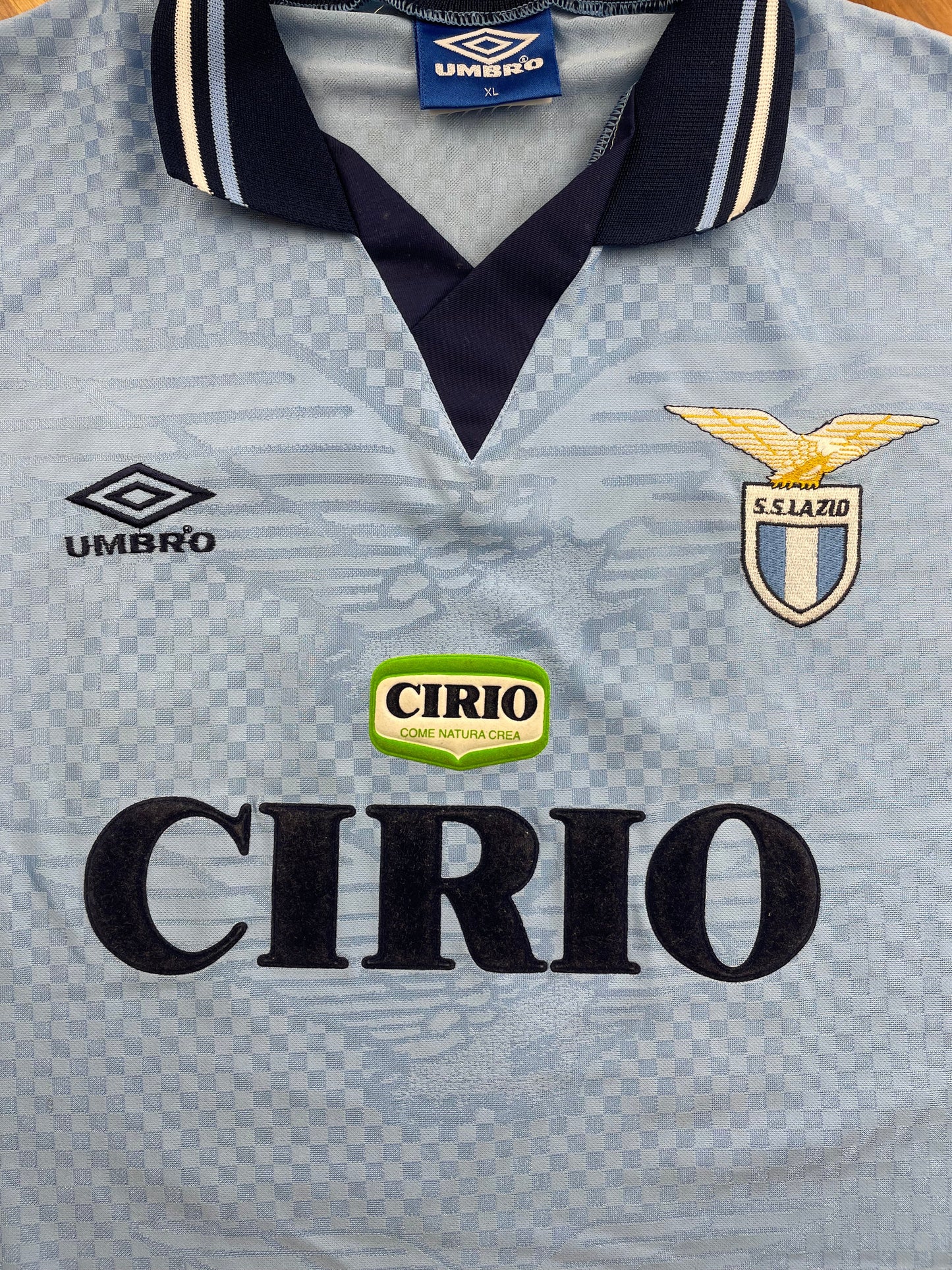 Match Shirt • Club • Lazio • 1996 • Umbro • Home • #18 • Pavel Nedved • Match Worn • Unwashed