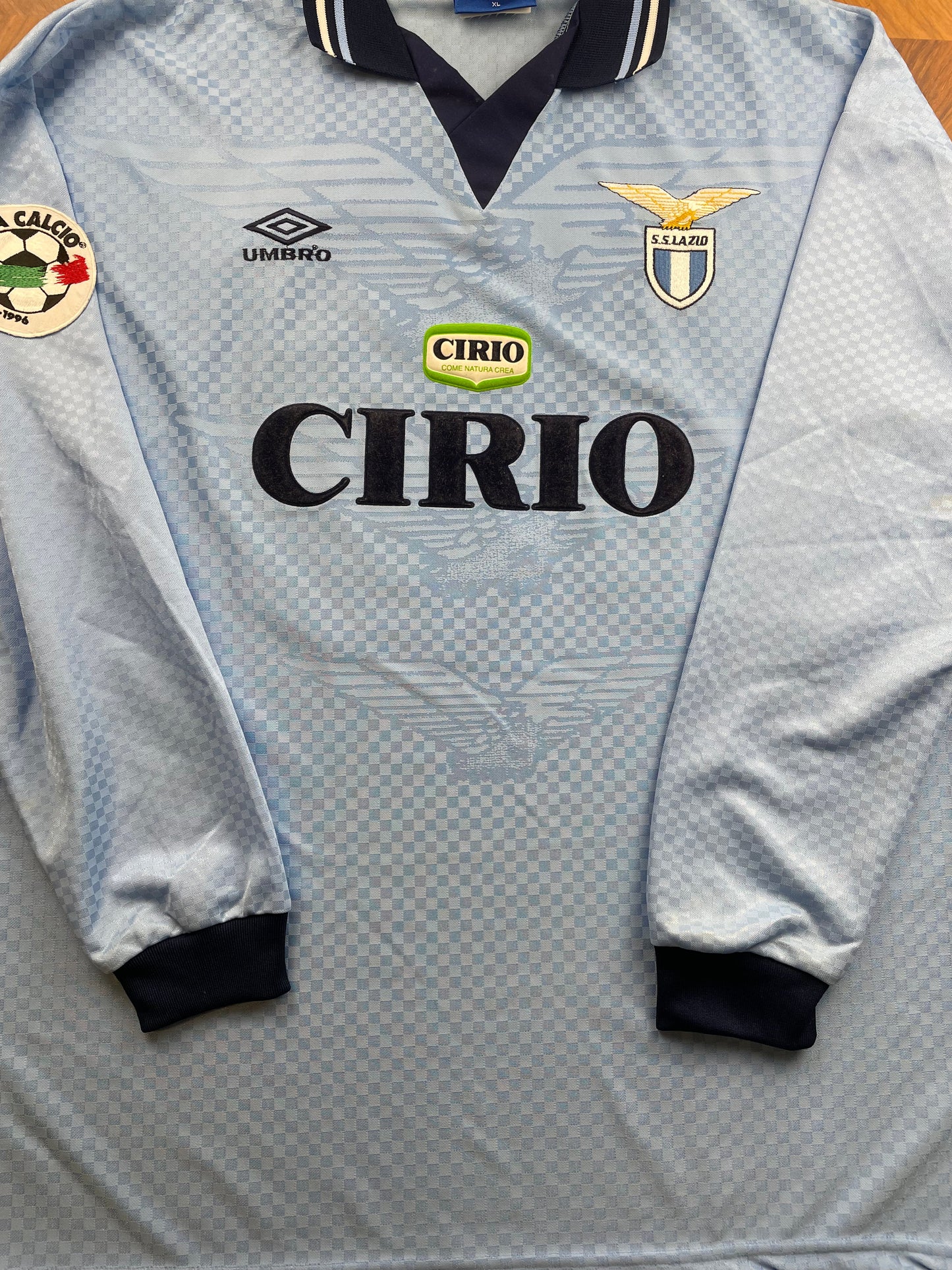 Match Shirt • Club • Lazio • 1996 • Umbro • Home • #18 • Pavel Nedved • Match Worn • Unwashed