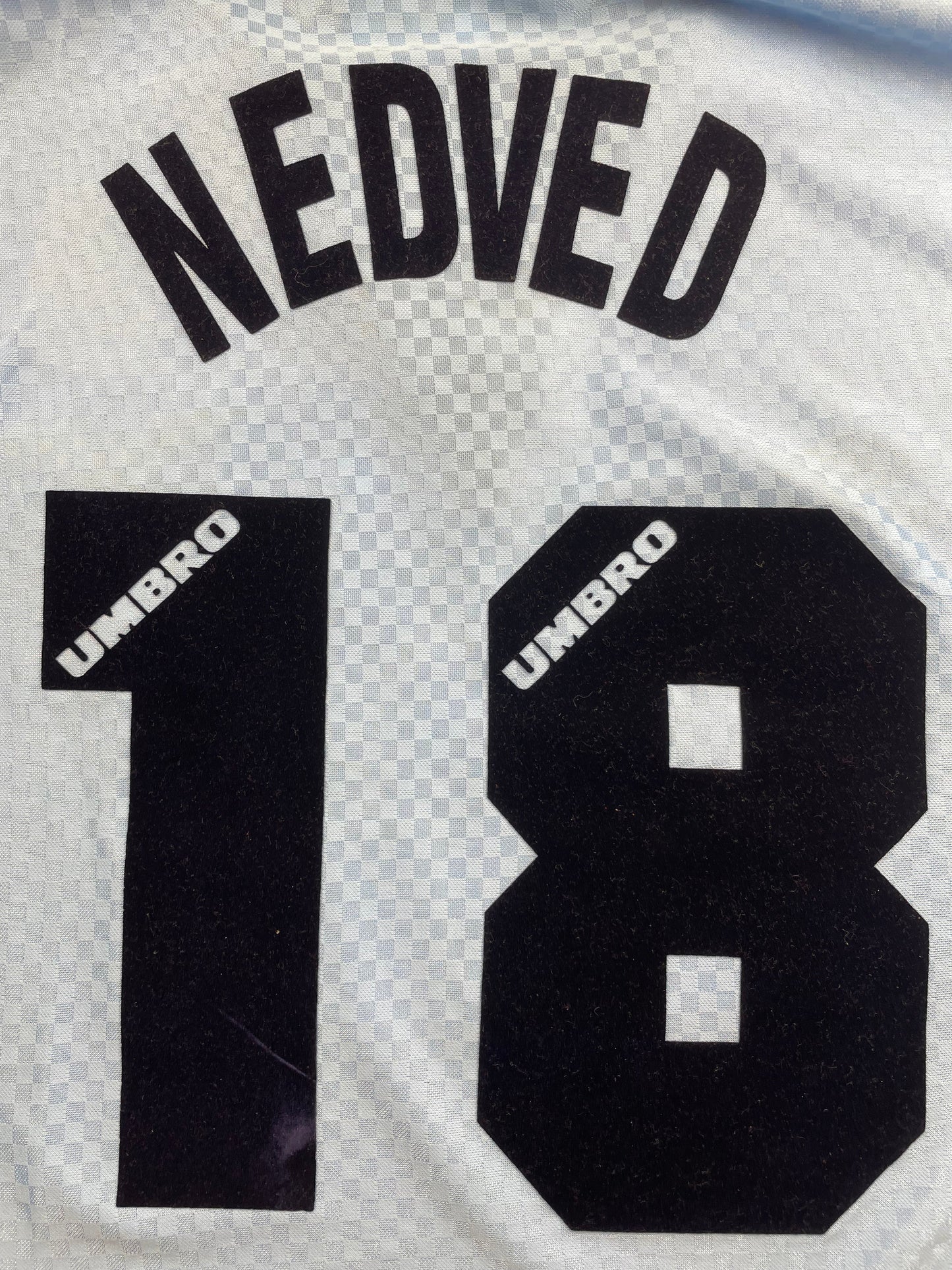 Match Shirt • Club • Lazio • 1996 • Umbro • Home • #18 • Pavel Nedved • Match Worn • Unwashed