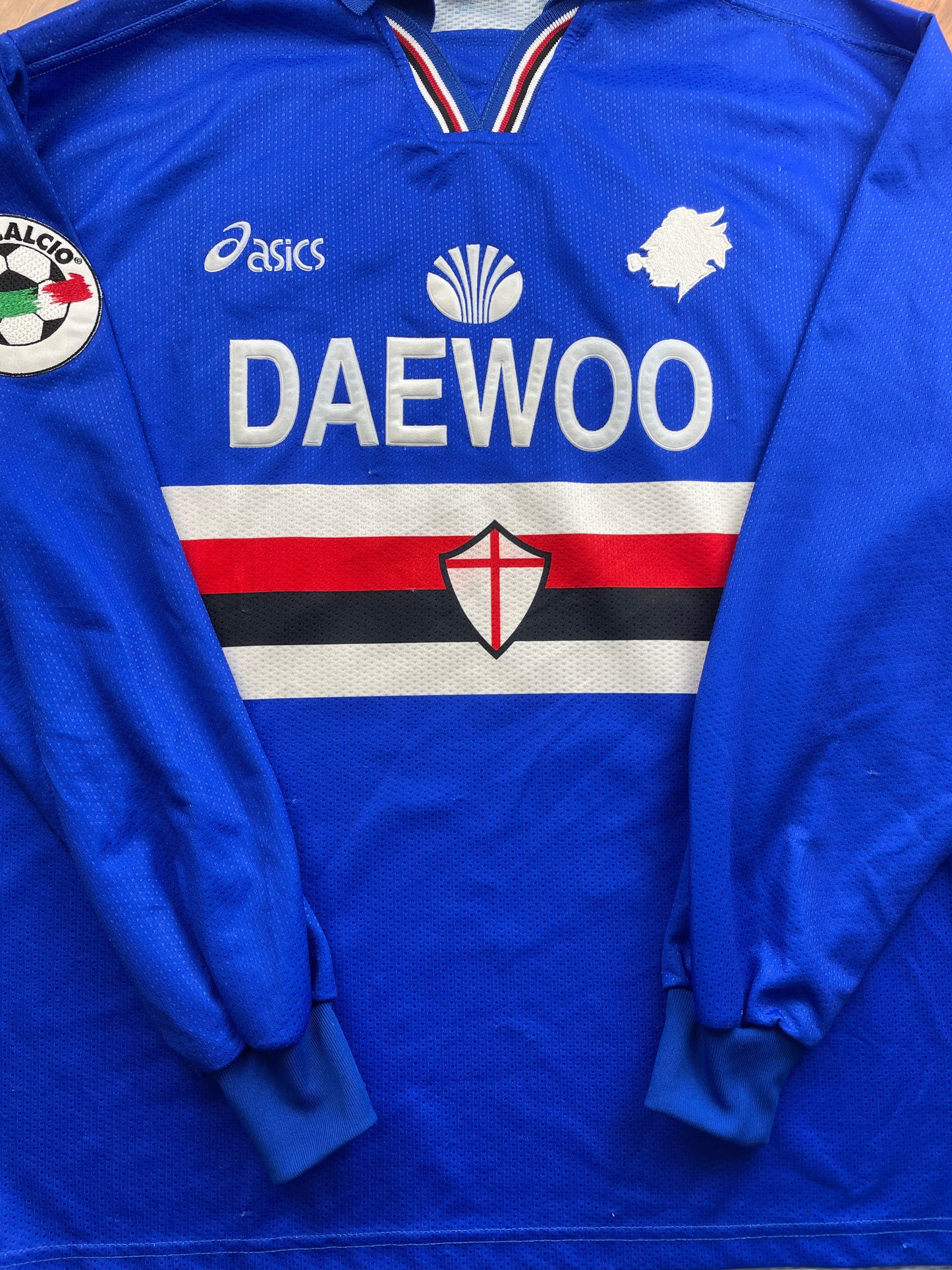 Match Shirt • Club • Sampdoria • 1997 • Asics • Home • #29 • Giuseppe Signori • Match Worn