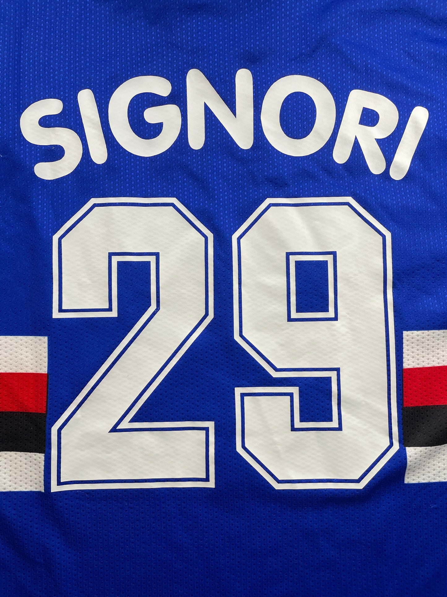 Match Shirt • Club • Sampdoria • 1997 • Asics • Home • #29 • Giuseppe Signori • Match Worn