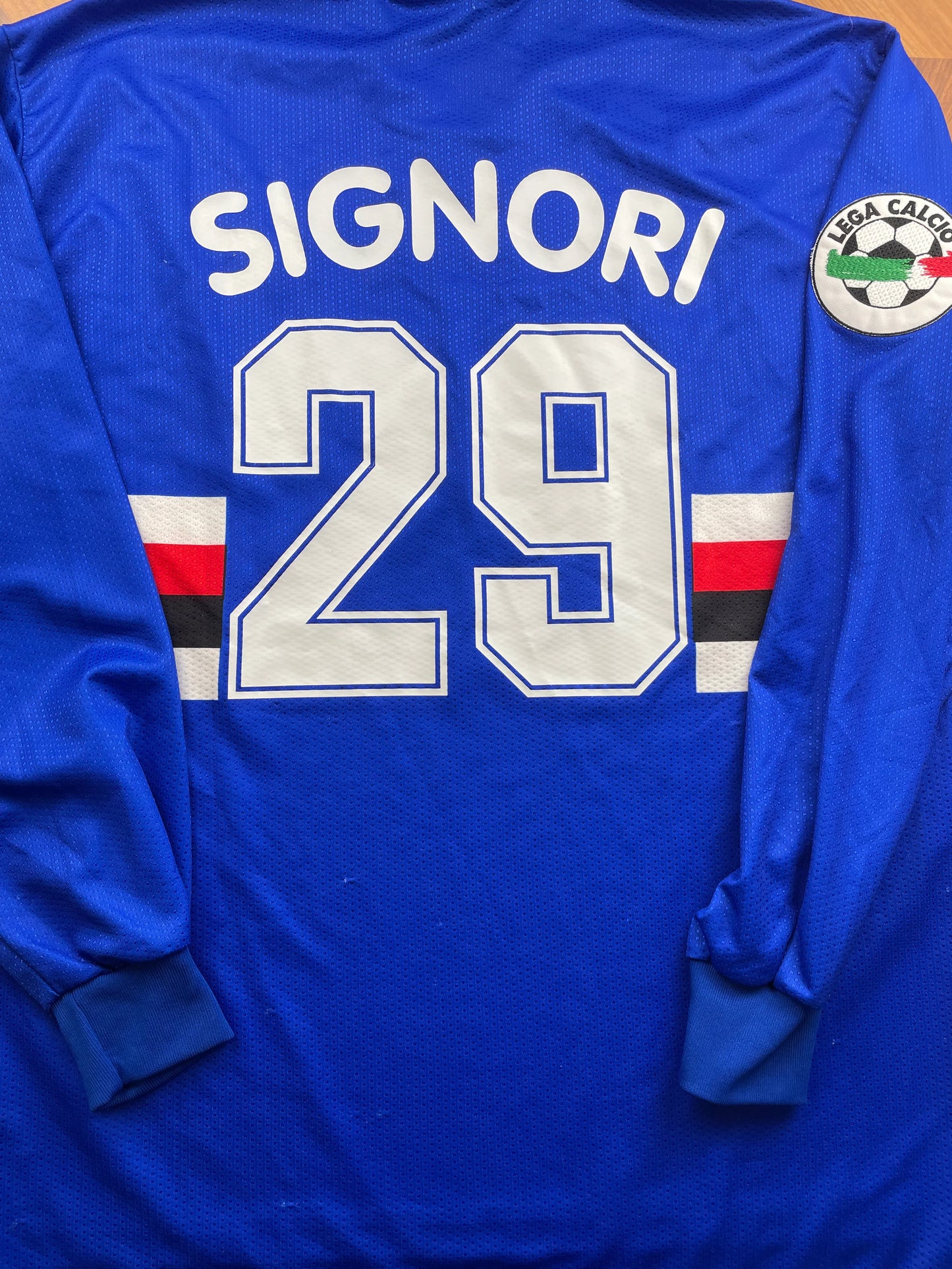 Match Shirt • Club • Sampdoria • 1997 • Asics • Home • #29 • Giuseppe Signori • Match Worn
