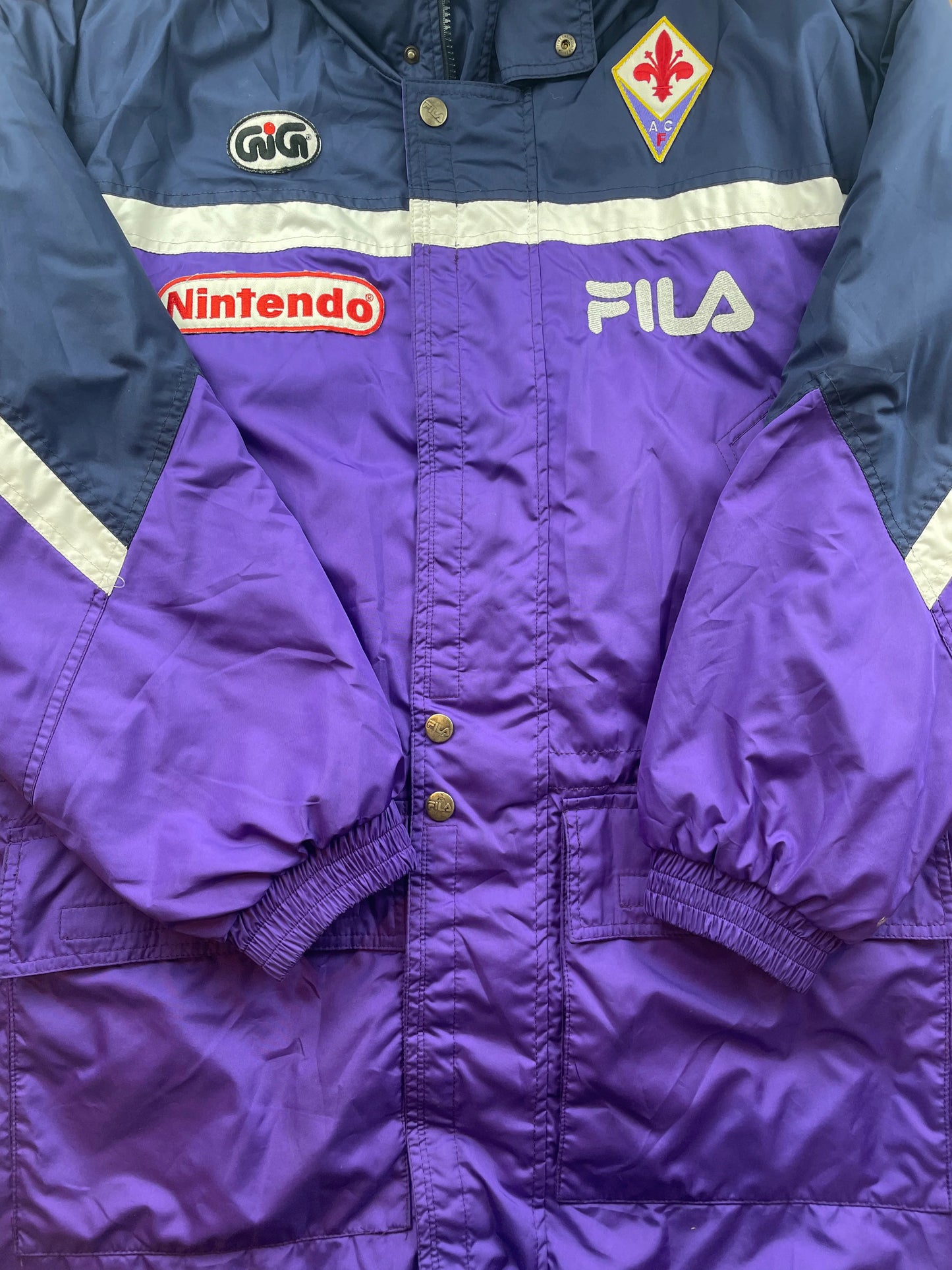 Player Issue Training • Fiorentina • 1997 • Fila • Bench Coat Jacket • Size M