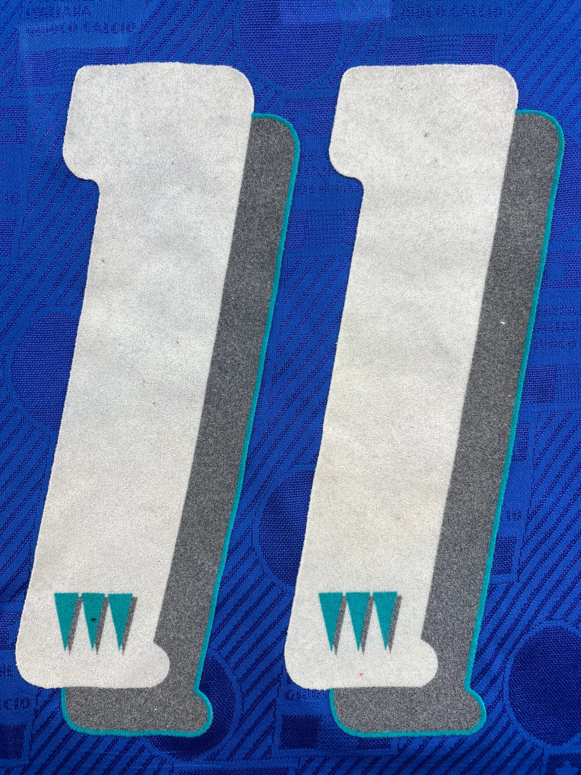 Match Shirt • National • Italia • 1994 • Diadora • Home • #11 • Giuseppe Signori • vs Estonia • Euro 96 Qualifiers 