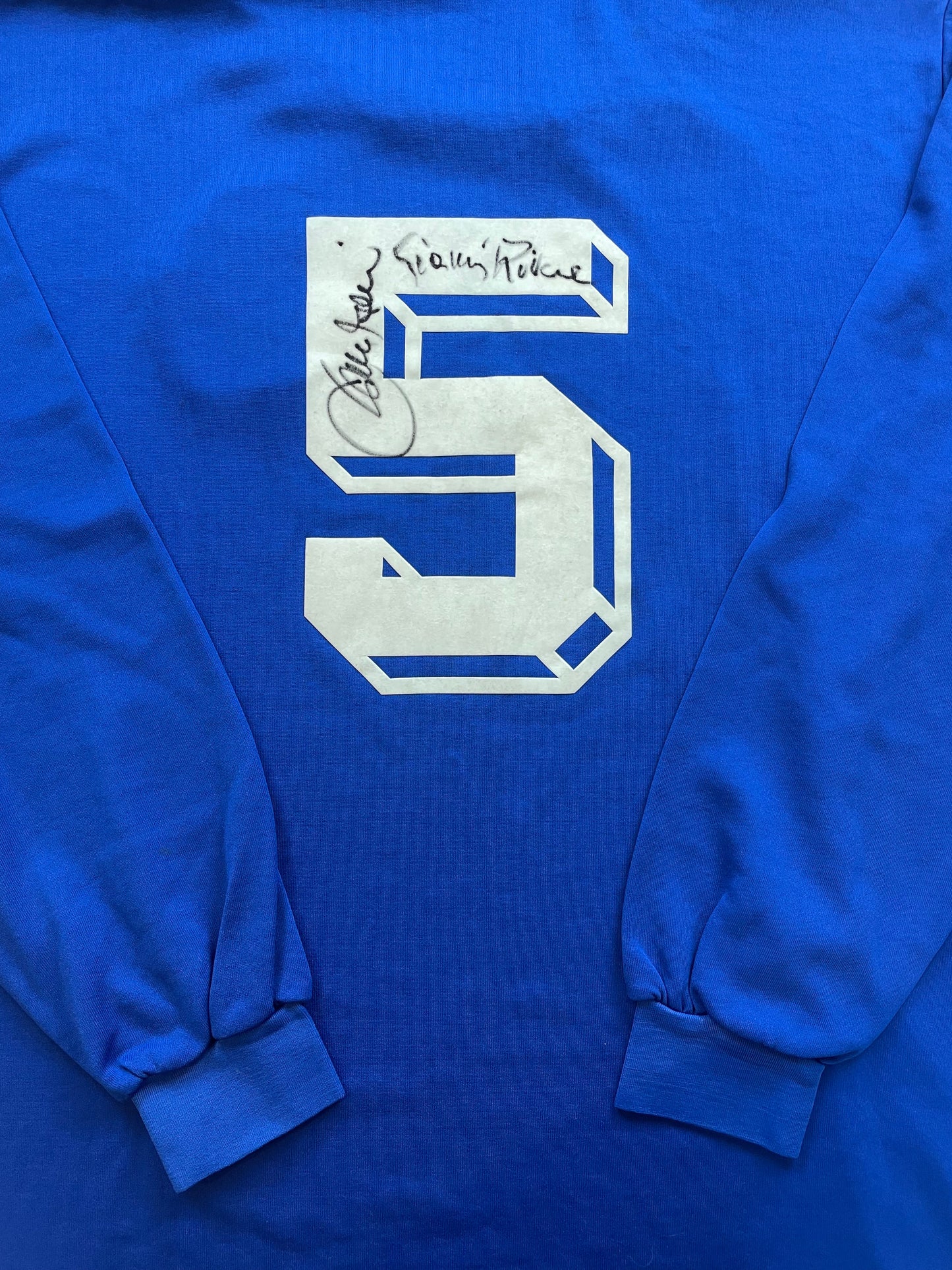 Match Shirt • National • Italia • 1993 • Diadora • Home • #5 • Alessandro Costacurta • vs Malta • WC 94 Qualifiers • Signed by Baresi & Rivera