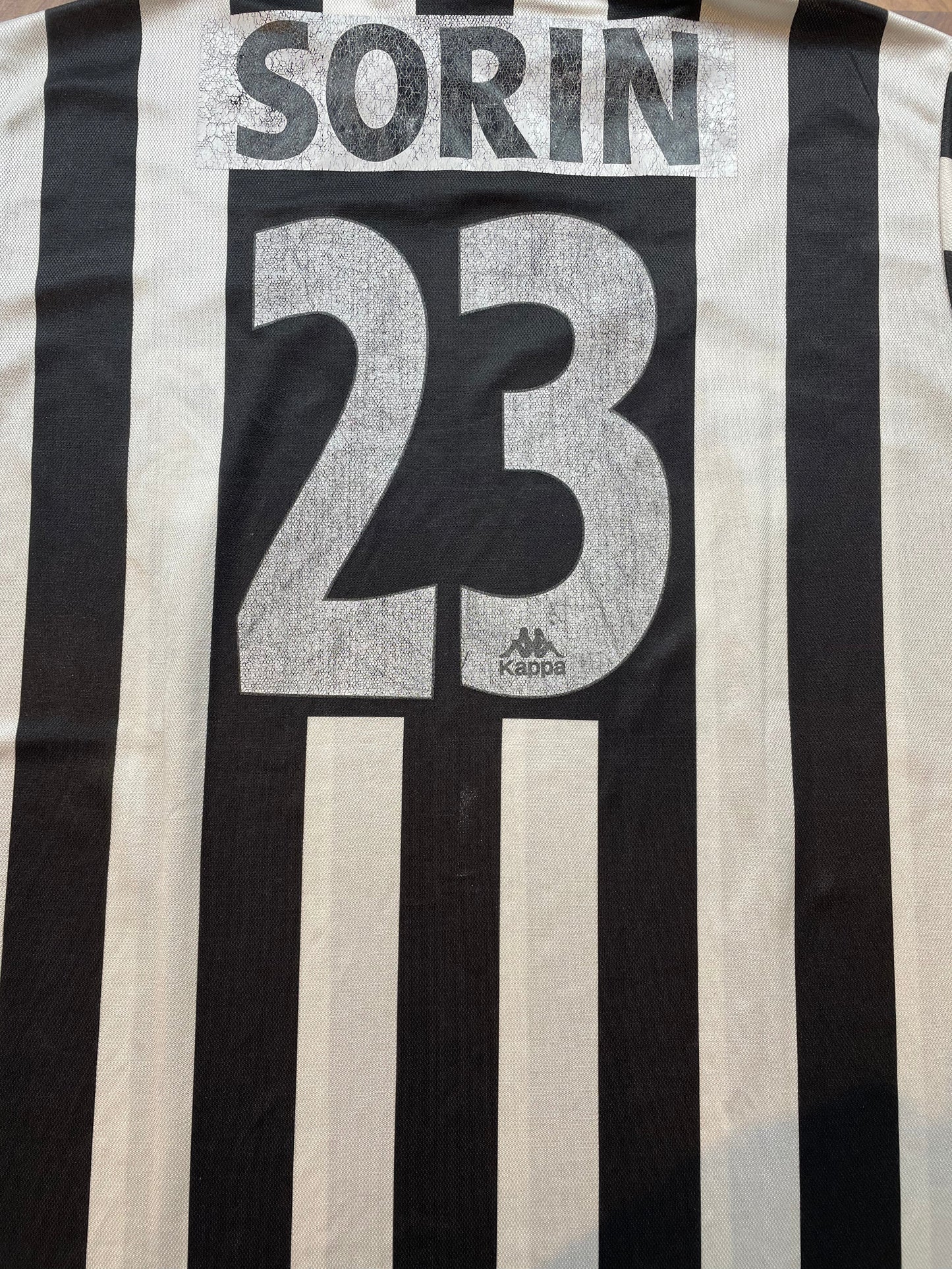 Match Shirt • Club • Juventus • 1995 • Kappa • Home • #23 • Juan Pablo Sorín • Match Worn