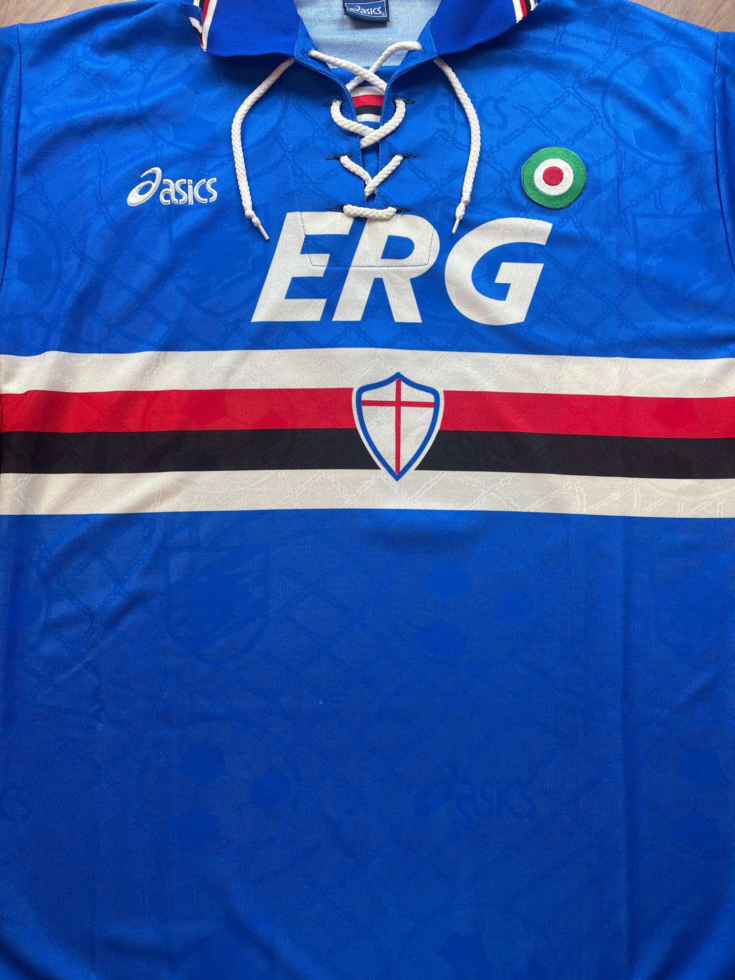 Match Shirt • Club • Sampdoria • 1994 • Asics • Home • #7 • Attilio Lombardo • Match Worn
