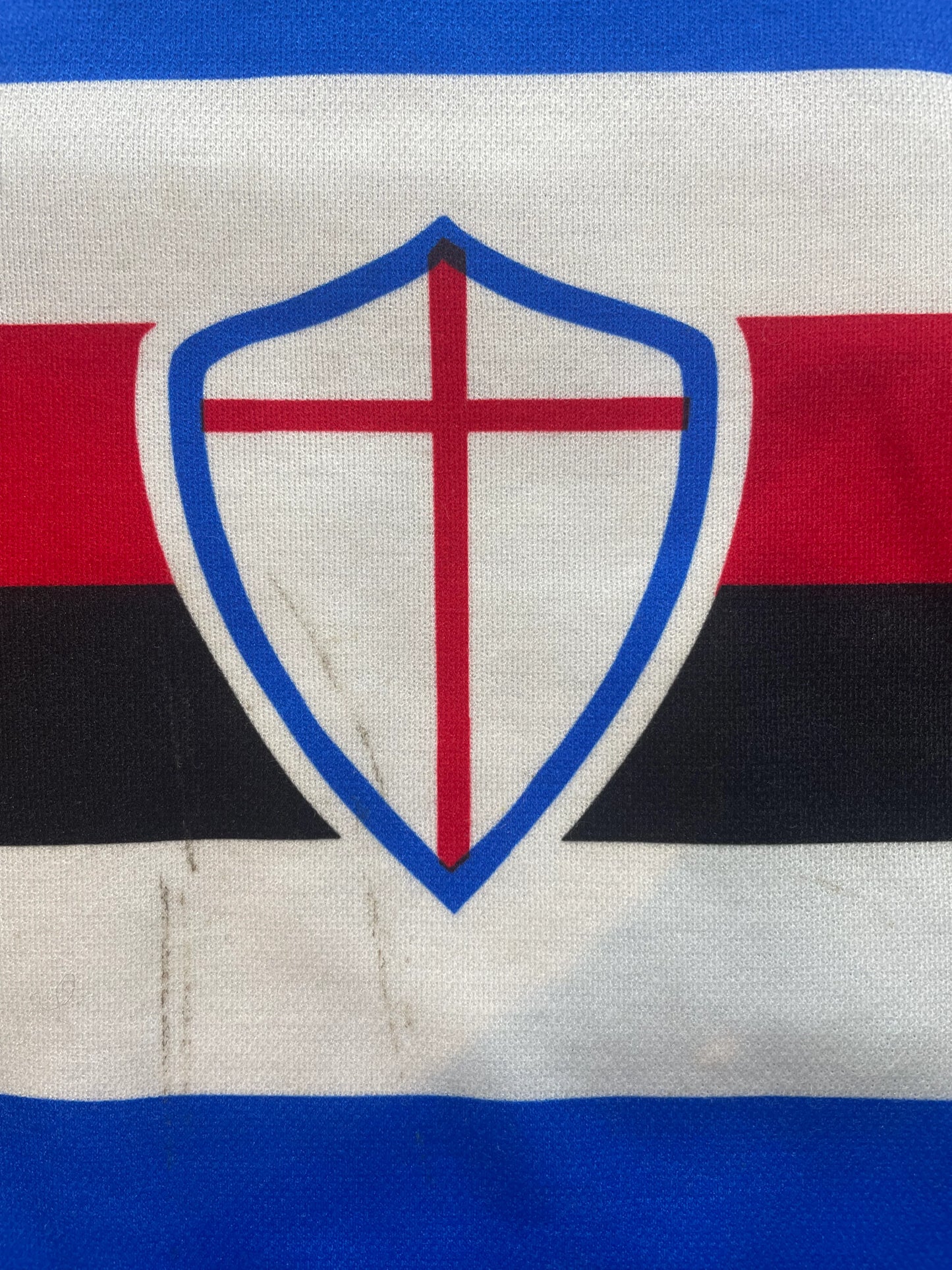 Match Shirt • Club • Sampdoria • 1993 • Asics • Home • #9 • David Platt • Match Worn • Unwashed
