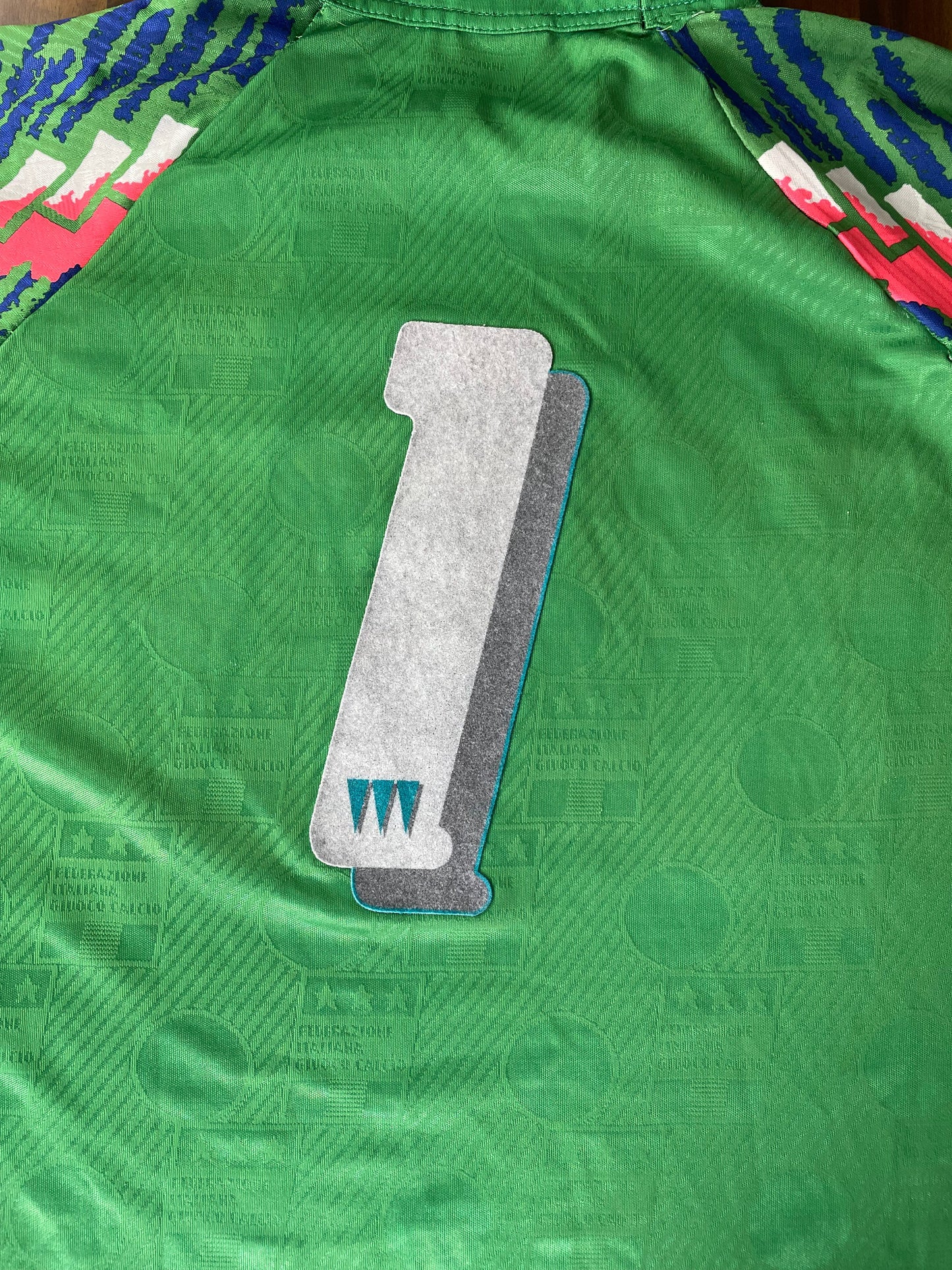 Match Shirt • National • Italia • 1994 • Diadora • Keeper • #1 • Gianluca Pagliuca • vs Germany • Friendly