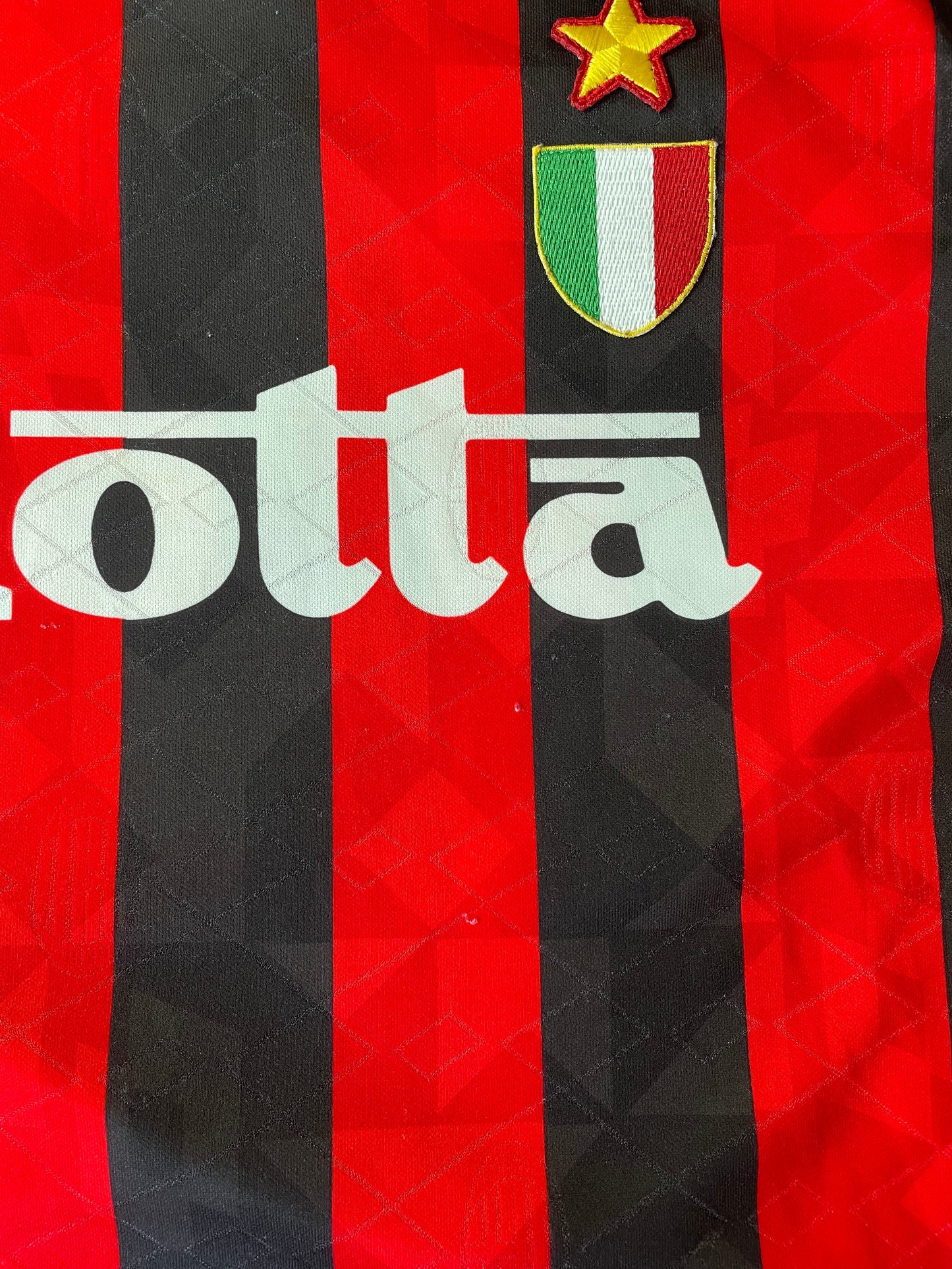 Store Shirt • AC Milan • 1993 • Lotto • Home • #8 • Gianluigi Lentini • Size L