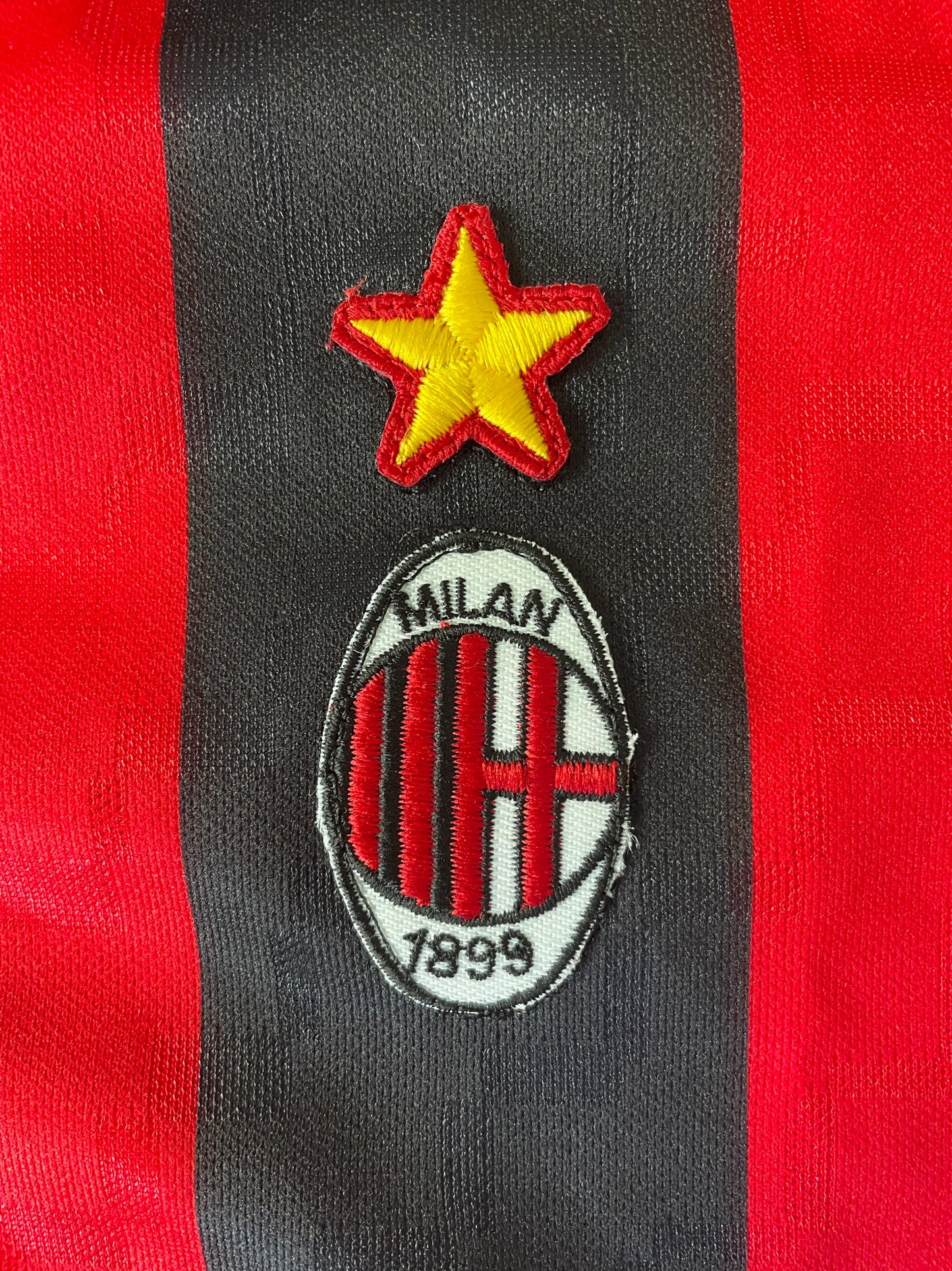 Store Shirt • AC Milan • 1995 • Lotto • Home • Marcel Desailly • Size L • Signed