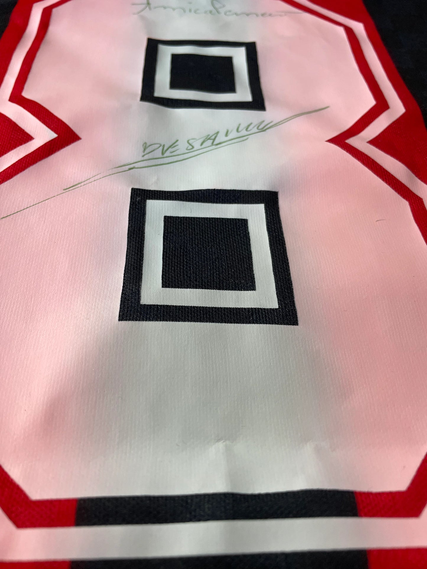 Store Shirt • AC Milan • 1995 • Lotto • Home • Marcel Desailly • Size L • Signed