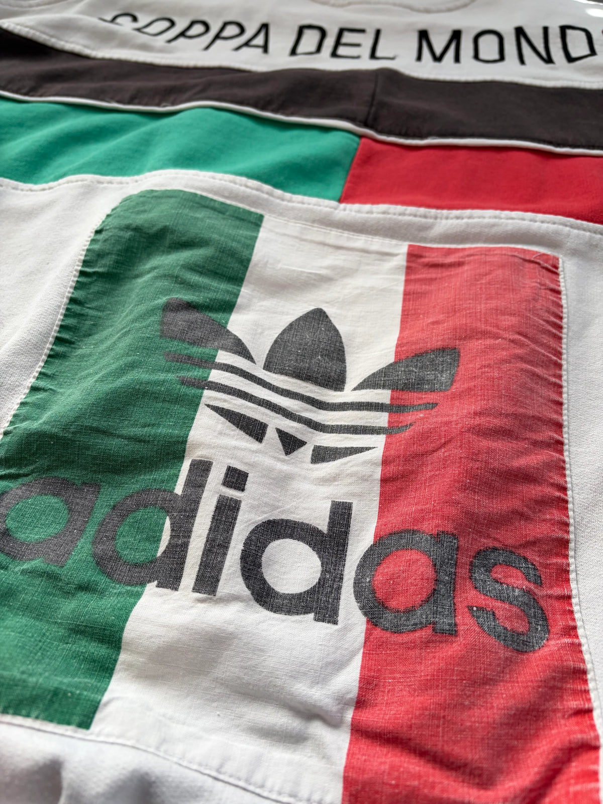White Adidas windbreaker jacket with black
