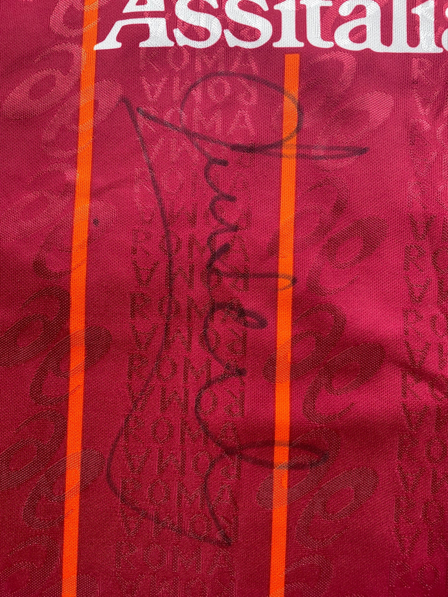 Match Shirt • Club • Roma • 1996 • Asics • Home • #10 • Daniel Fonseca • Match Worn • Signed
