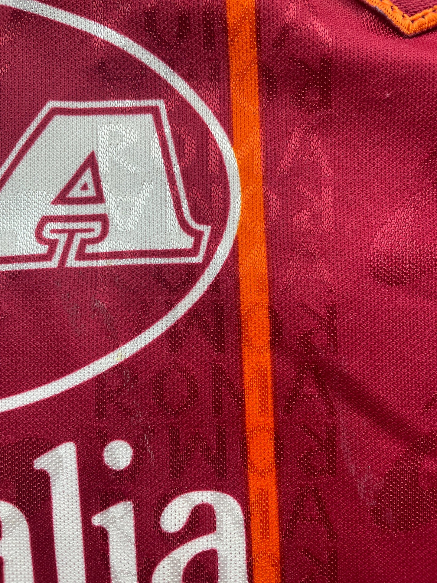 Match Shirt • Club • Roma • 1996 • Asics • Home • #10 • Daniel Fonseca • Match Worn • Signed