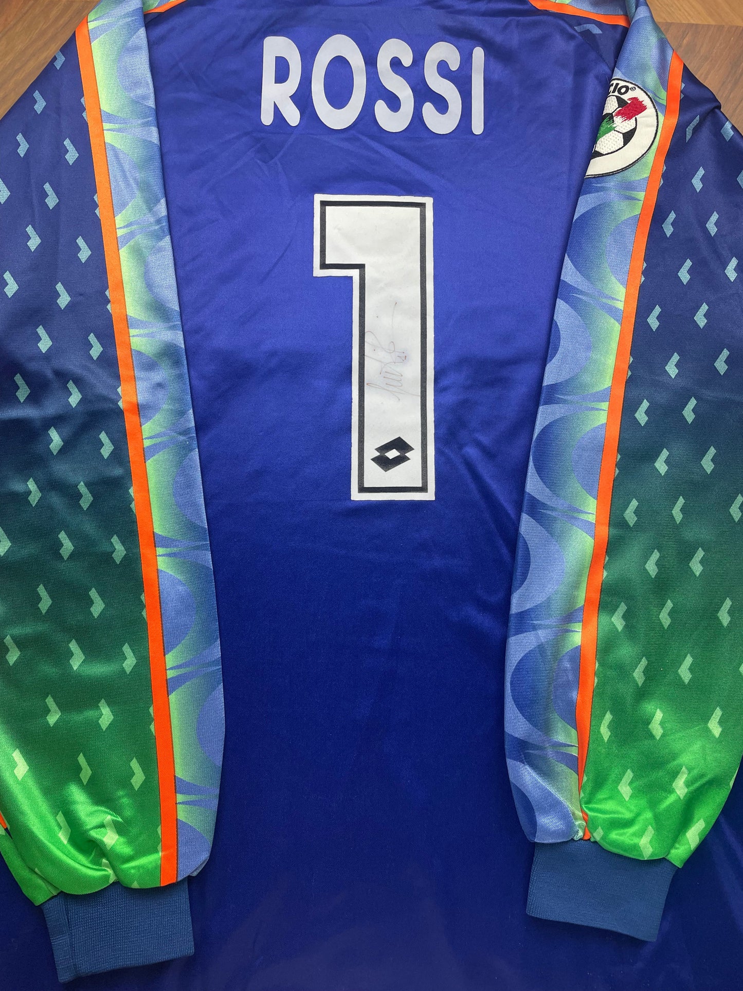 Match Shirt • Club • AC Milan • 1997 • Lotto • Keeper • #1 • Sebastiano Rossi • Match Worn • Signed