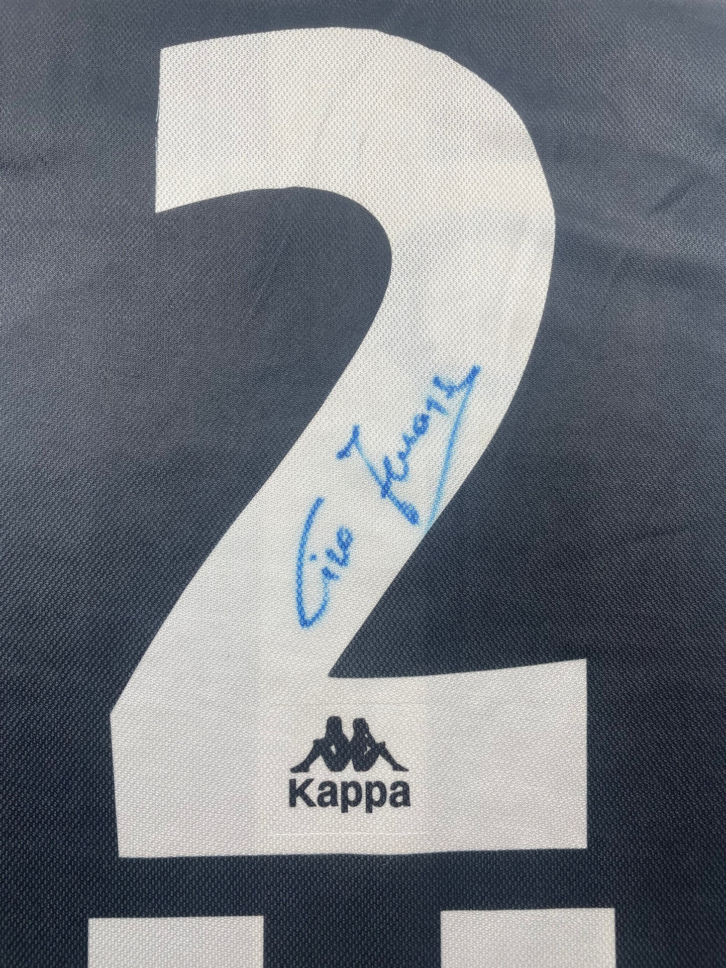 Match Shirt • Club • Juventus • 1995 • Kappa • Home • #2 • Ciro Ferrara • Match Worn • Unwashed • Signed
