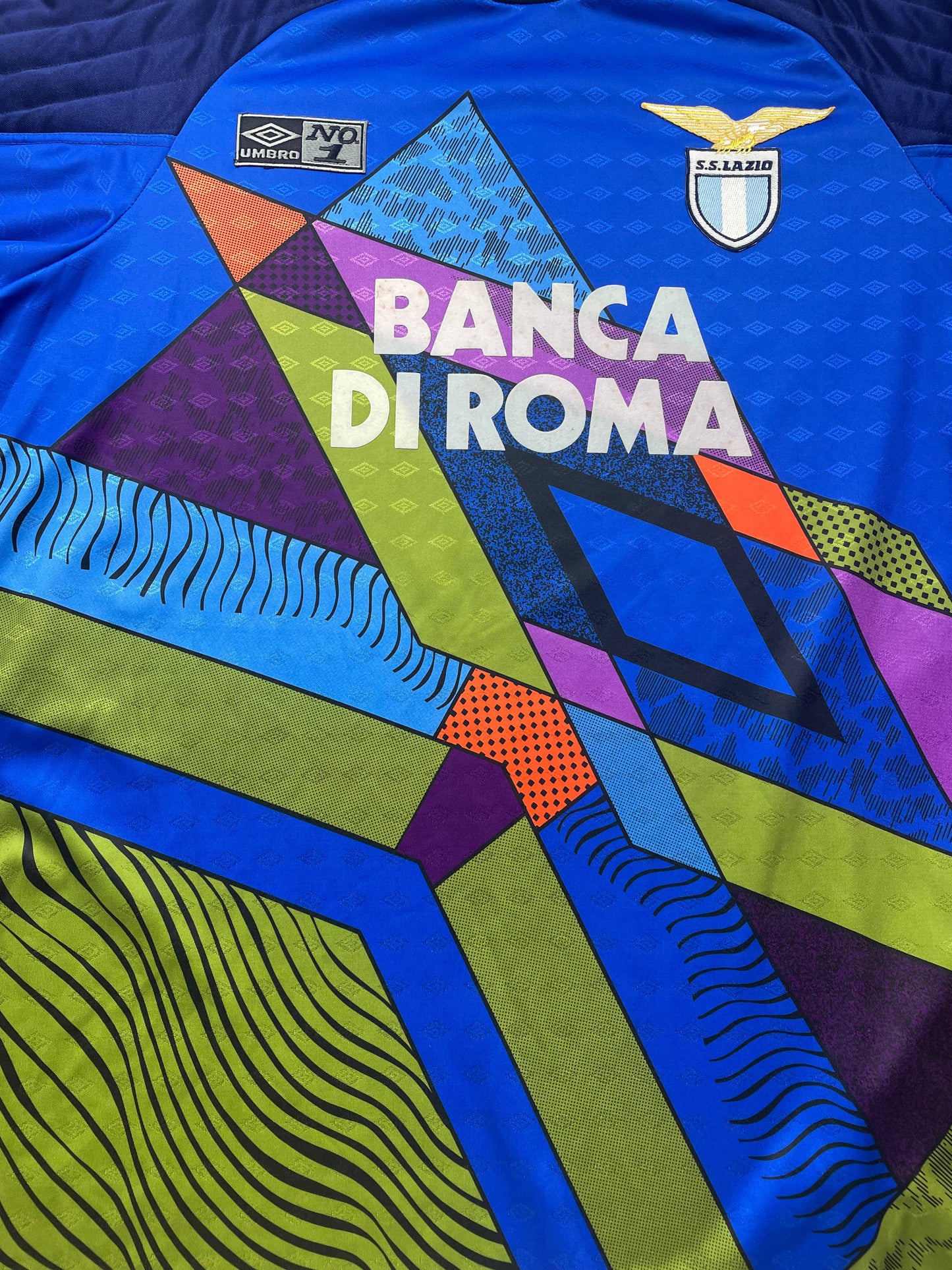 Match Shirt • Club • Lazio • 1993 • Umbro • Keeper • #1 • Luca Marchegiani • UEFA Cup