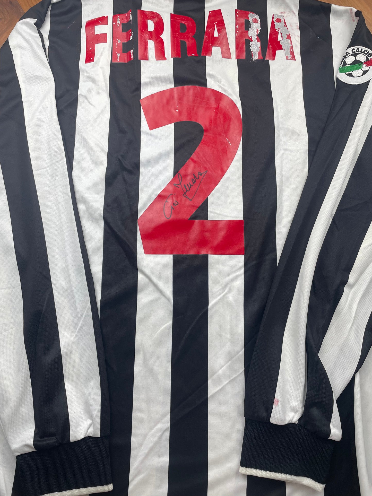 Match Shirt • Club • Juventus • 1998 • Kappa • Home • #2 • Ciro Ferrara • Match Worn • Signed