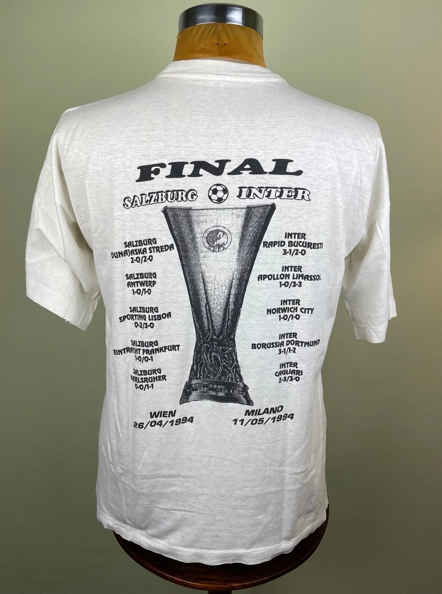T-Shirt • 1994 • UEFA Cup • Inter Milan vs Salzburg • Bootleg T-Shirt