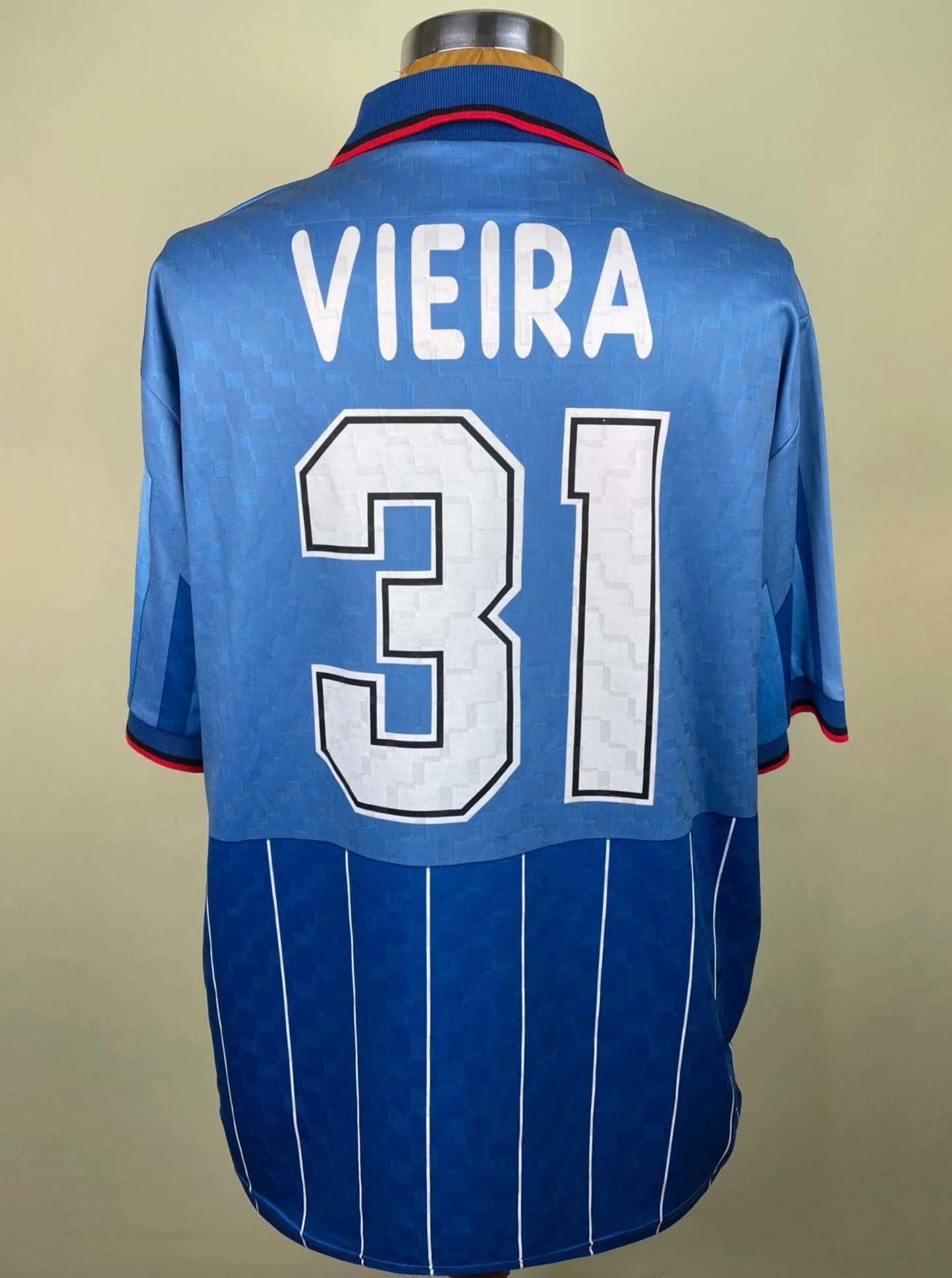 Match Shirt • Club • AC Milan • 1995 • Lotto • Fourth • Home • #31 • Patrick Vieira • Match Prepared