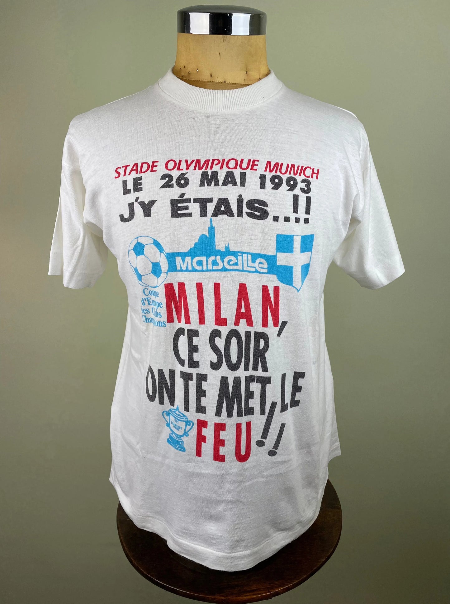 T-Shirt • 1993 • Champions League • AC Milan vs Marseille • Bootleg T-Shirt