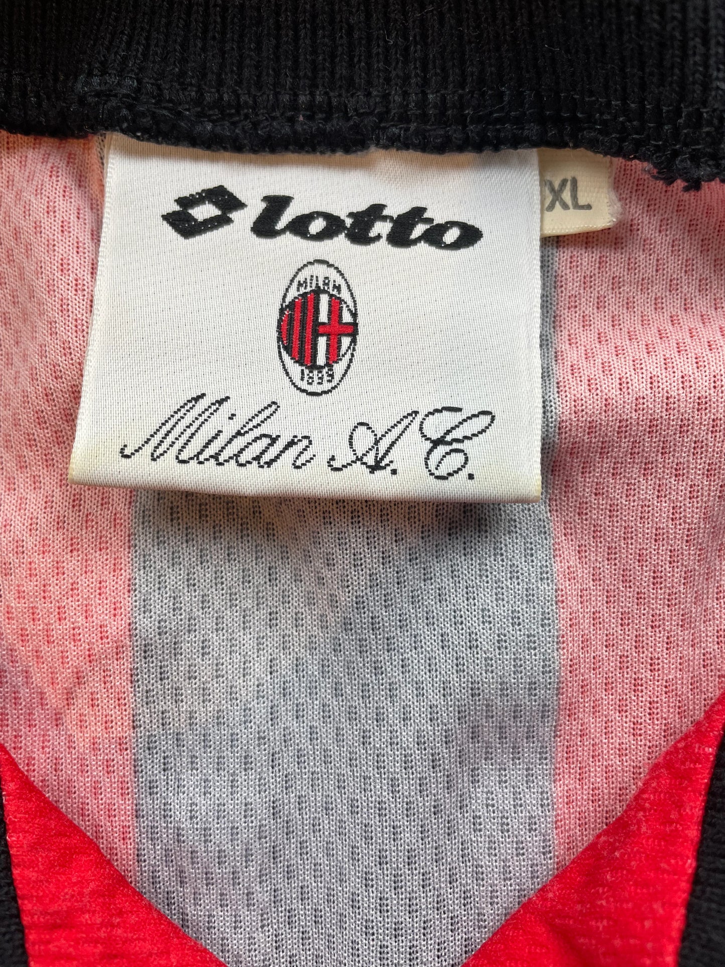 Store Shirt • AC Milan • 1996 • Lotto • Home • #3 • Paolo Maldini • Size XL