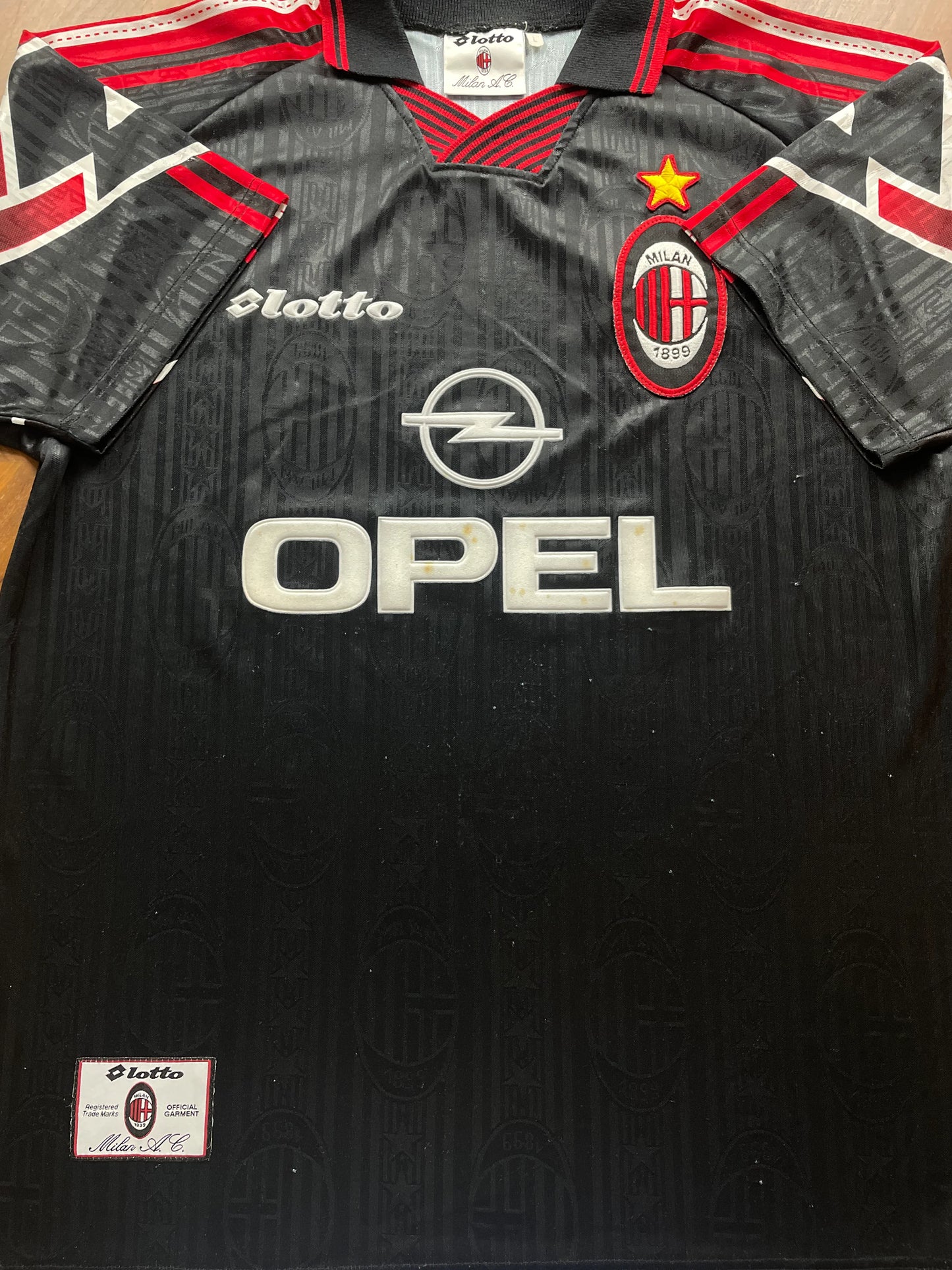Store Shirt • AC Milan • 1997 • Lotto • Special Third • Worn vs Ajax in Amsterdam ArenA inauguration friendly • Size XL