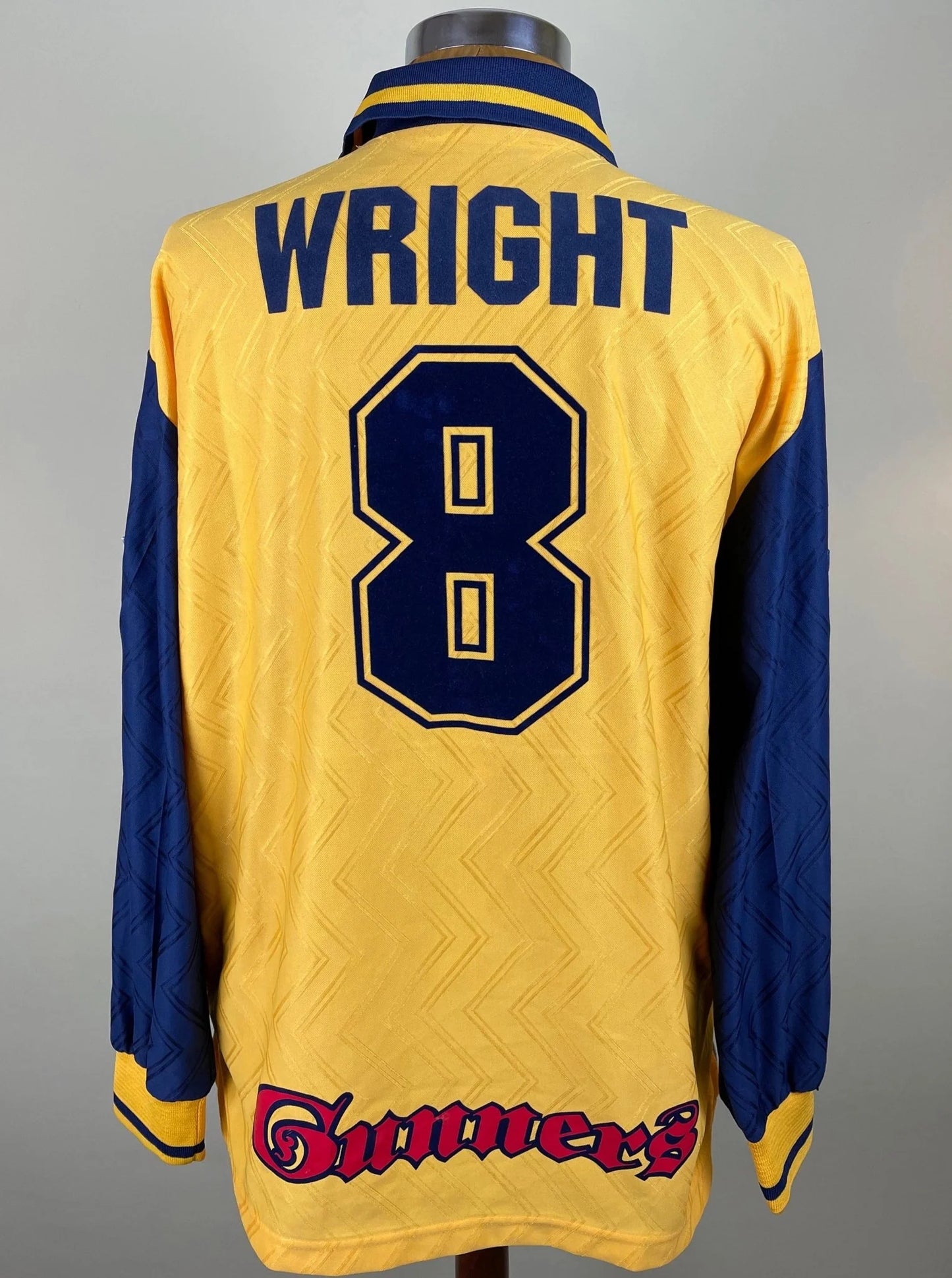 Match Shirt • Premier League Club • Arsenal • 1997 • Nike • Away • #8 • Ian Wright • Match Worn