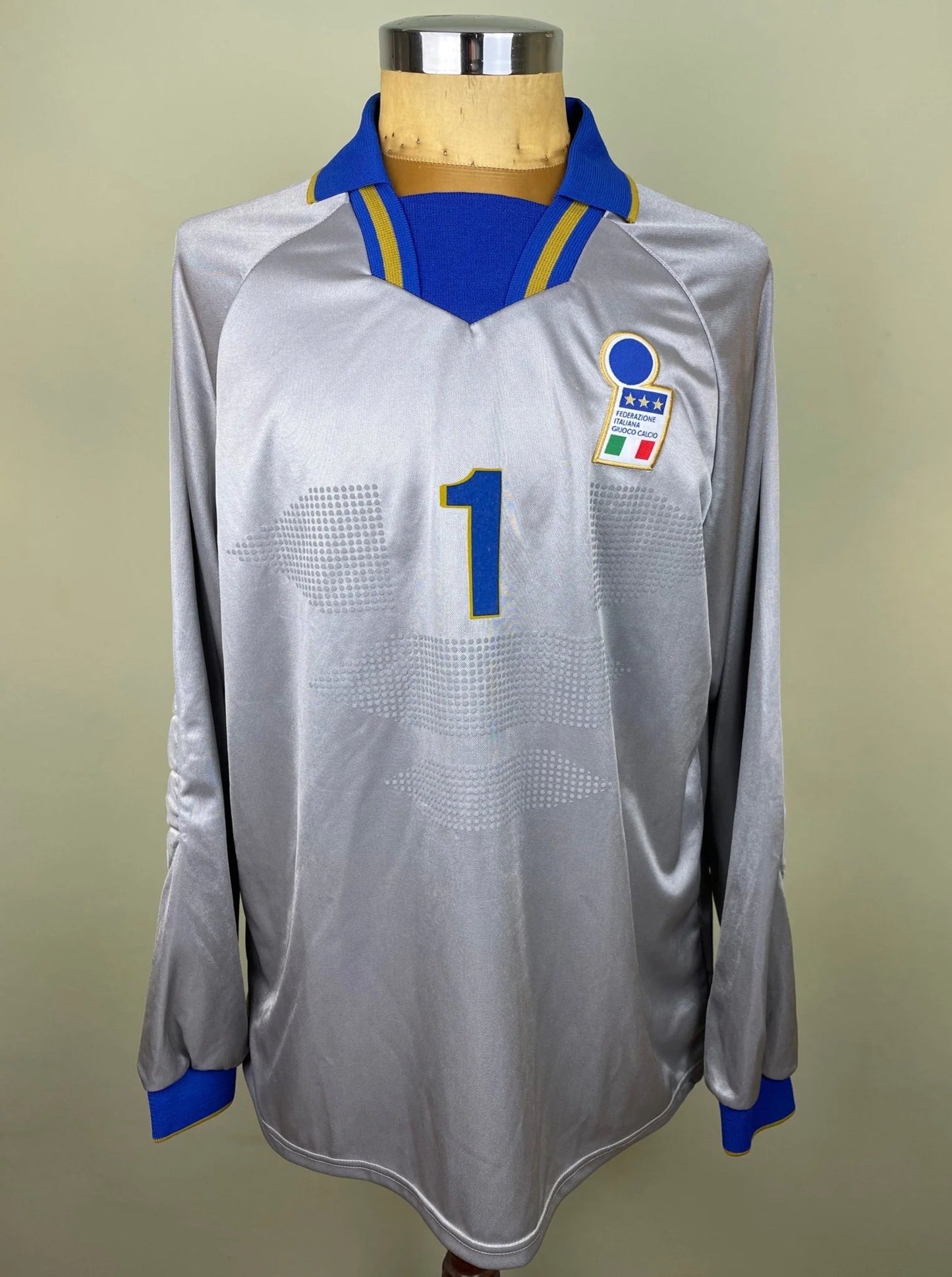 Match Shirt • National • Italia • 1996 • Nike • Keeper • #1 • Angelo Peruzzi • Match Prepared • Euro 96