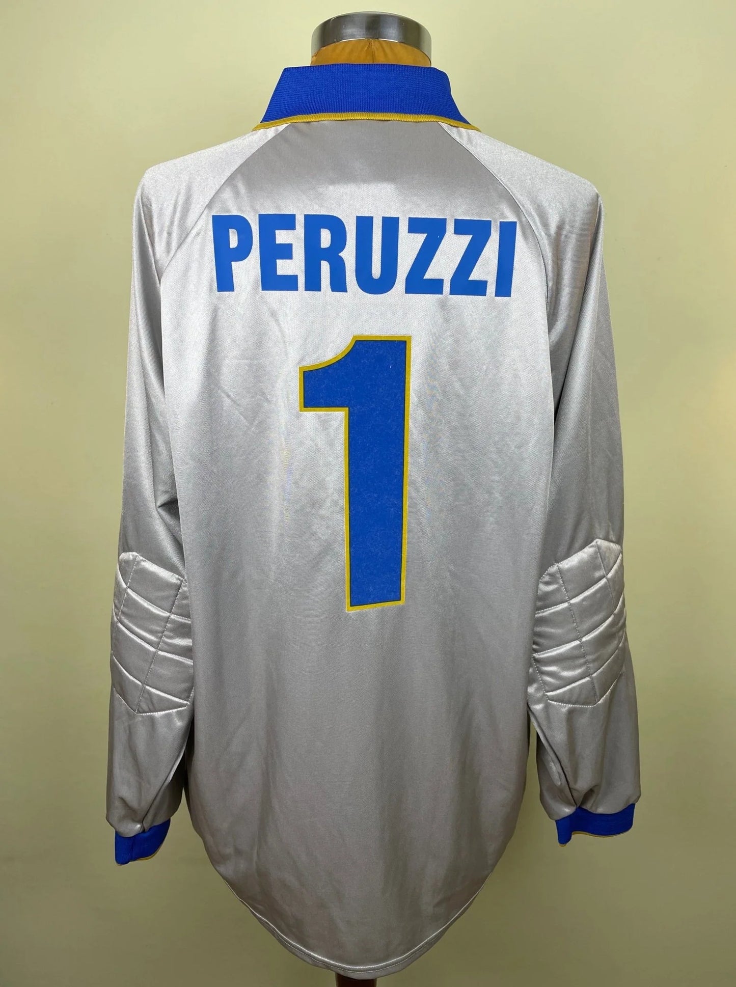 Match Shirt • National • Italia • 1996 • Nike • Keeper • #1 • Angelo Peruzzi • Match Prepared • Euro 96