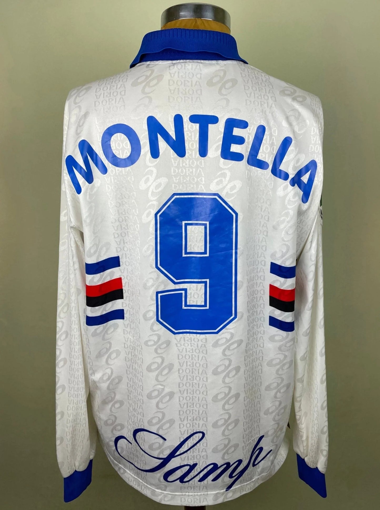 Match Shirt • Club • Sampdoria • 1996 • Asics • Away • #9 • Vincenzo Montella • Match Worn