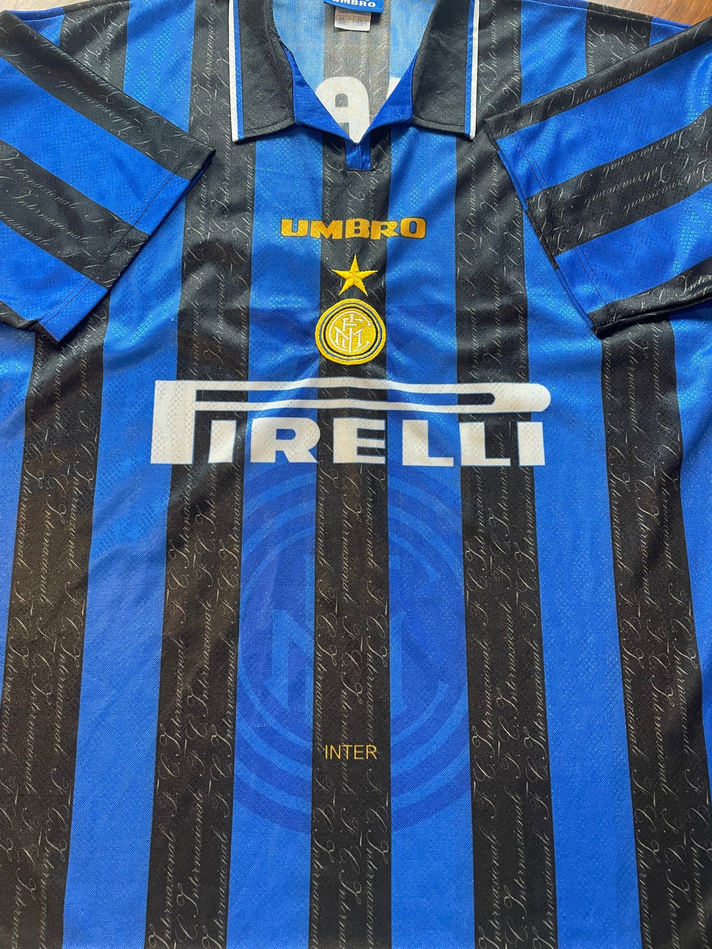 Store Shirt • Inter Milan • 1996 • Umbro Brazilian Edition • Home • #10 • Ronaldo • Size XL