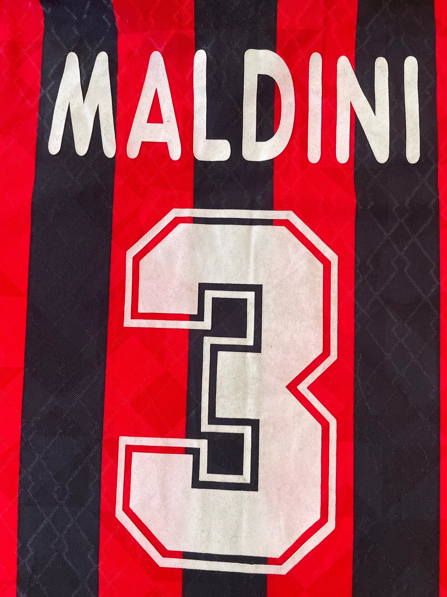 Store Shirt • AC Milan • 1995 • Lotto • Home • #3 • Paolo Maldini • Size XL