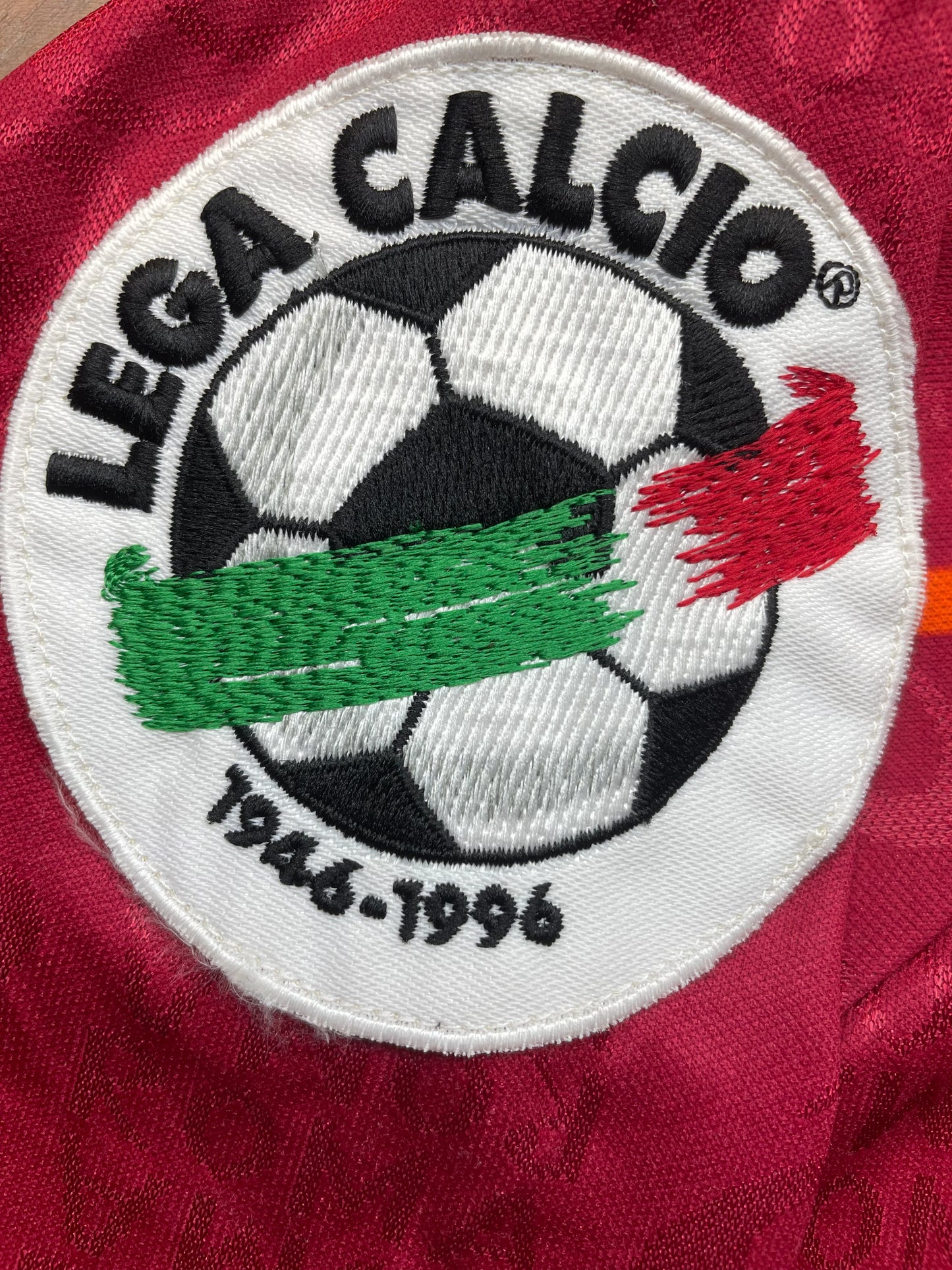 Match Shirt • Club • Roma • 1996 • Asics • Home • #24 • Marco Delvecchio • Match Worn