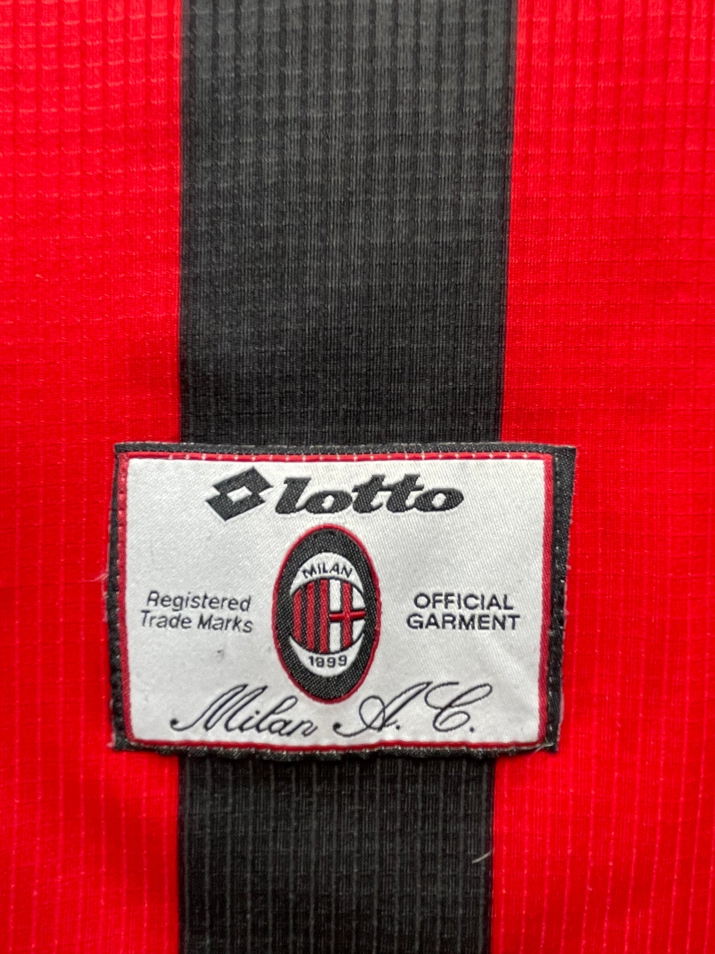 Store Shirt • AC Milan • 1997 • Lotto • Home • Alessandro Costacurta • Size XL