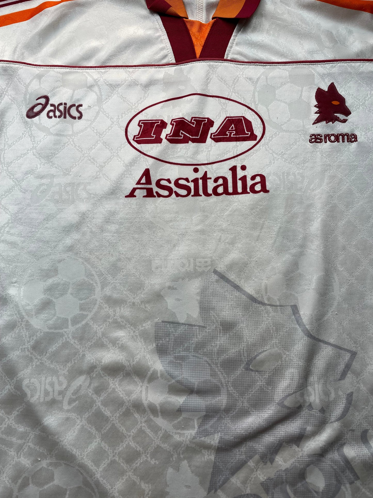 Match Shirt • Club • Roma • 1995 • Asics • Away • #6 • Match Worn • Size M