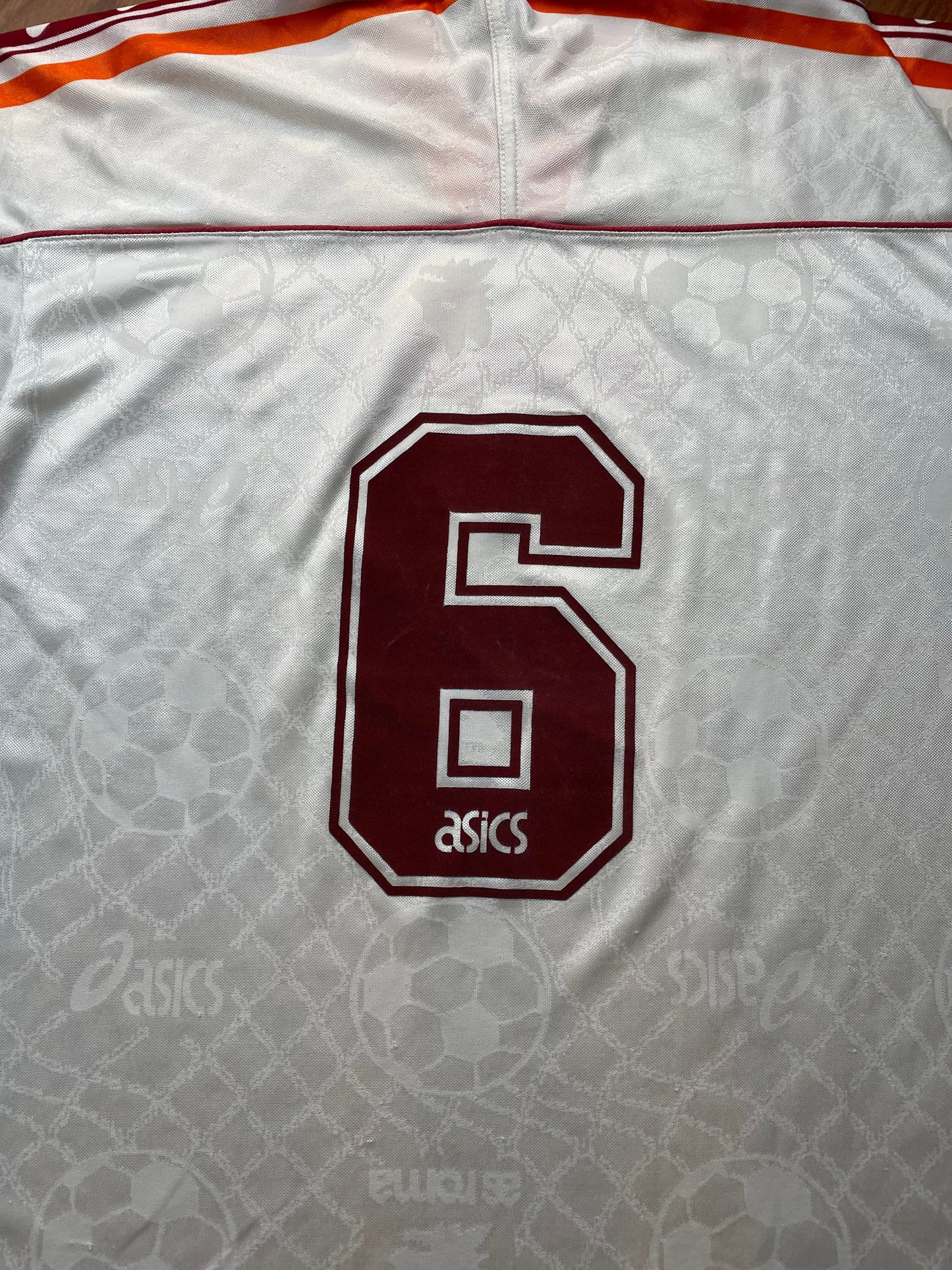Match Shirt • Club • Roma • 1995 • Asics • Away • #6 • Match Worn • Size M