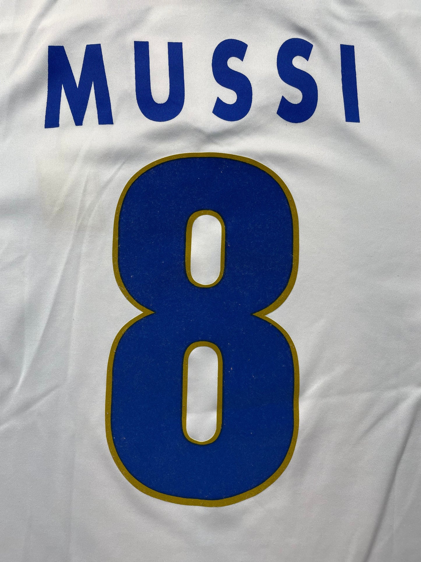 Match Shirt • National • Italia • 1996 • Nike • Home • #8 • Roberto Mussi • Match Prepared