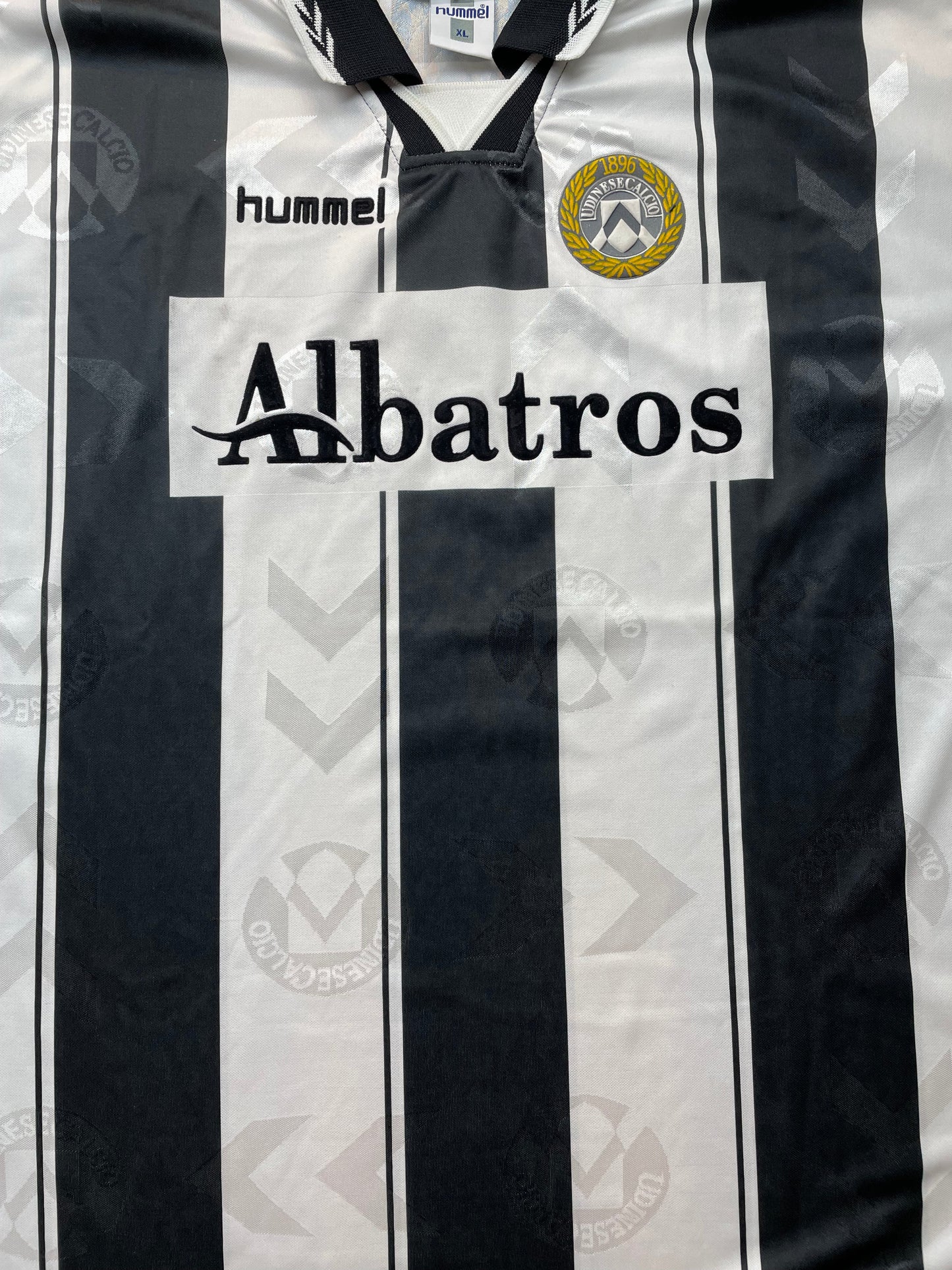 Match Shirt • Club • Udinese • 1995 • Hummel • Home • #7 • Raffaele Ametrano • Match Worn