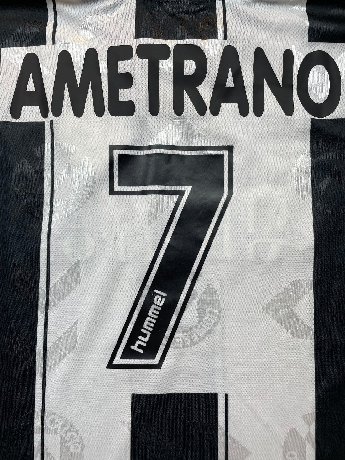 Match Shirt • Club • Udinese • 1995 • Hummel • Home • #7 • Raffaele Ametrano • Match Worn