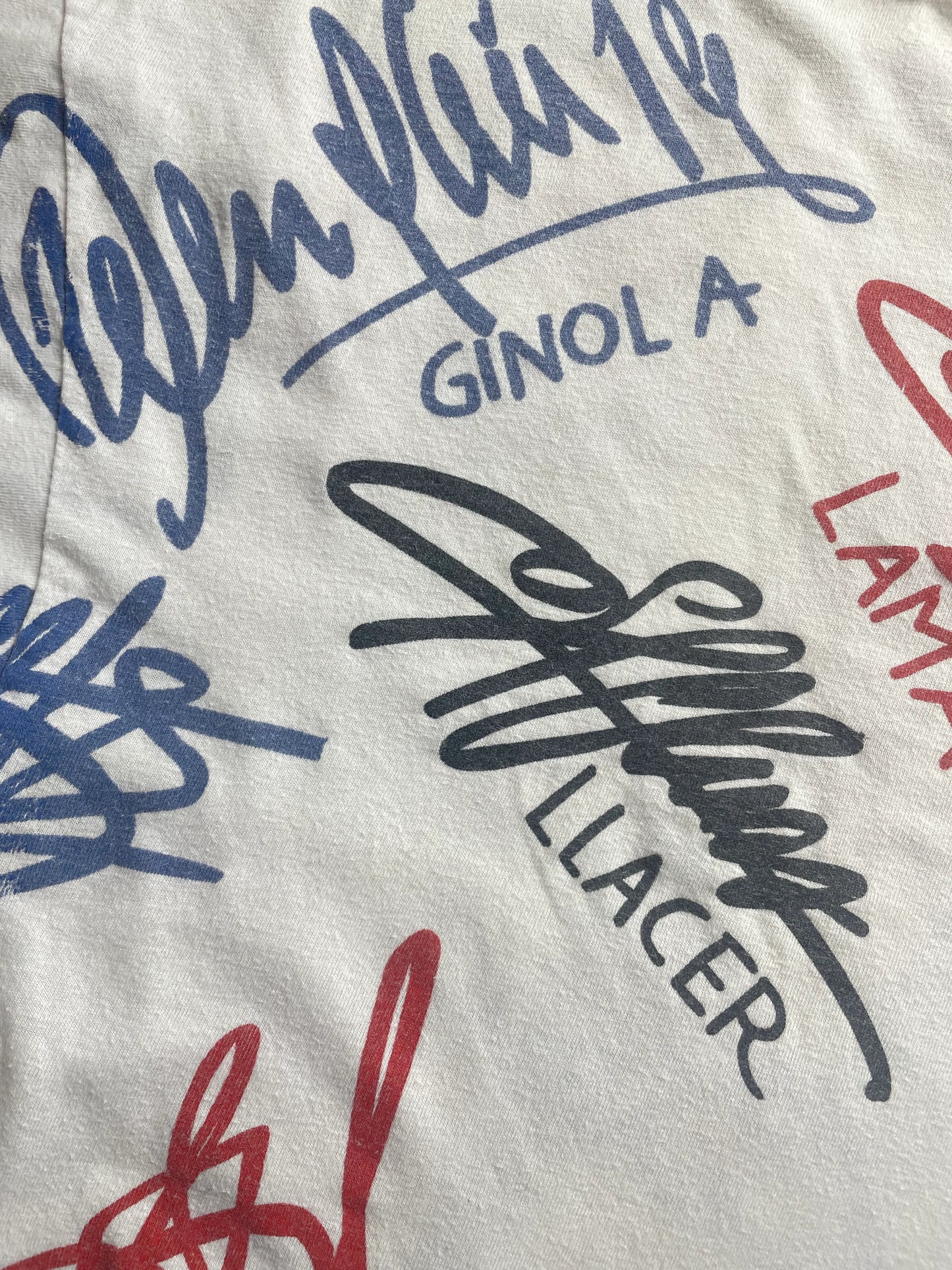 T-Shirt • 1994 • Ligue Un • PSG • Official Team Signature T-Shirt - Size XL - Calcio 90